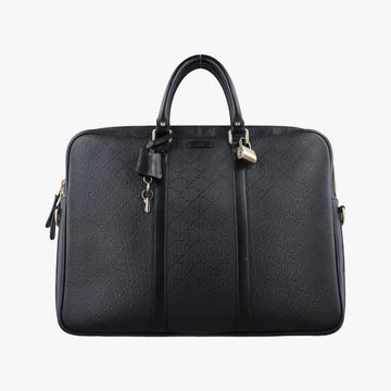 Guccissima Briefcase Black Leather 208463 F017516747グッチシマ ブリーフケース ブラック レザー 208463 F017516747