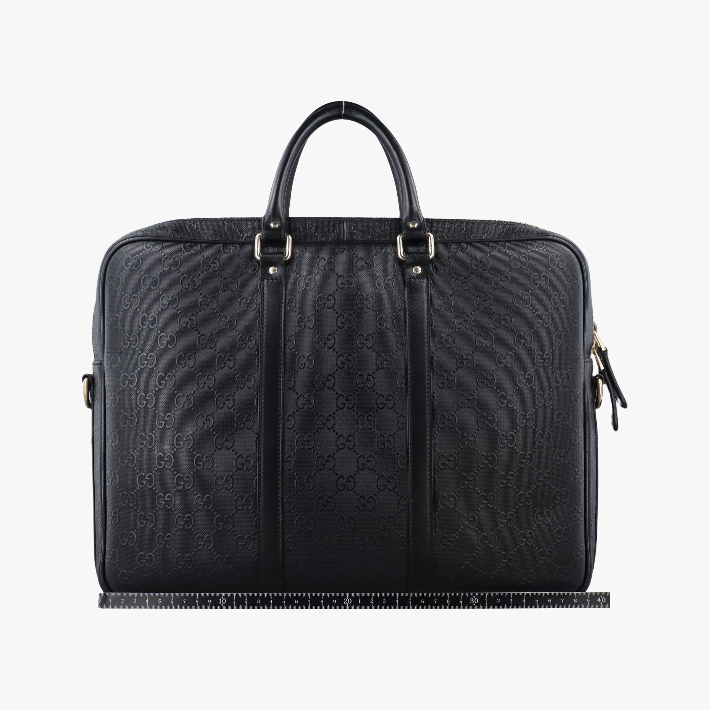 Guccissima Briefcase Black Leather 208463 F017516747グッチシマ ブリーフケース ブラック レザー 208463 F017516747