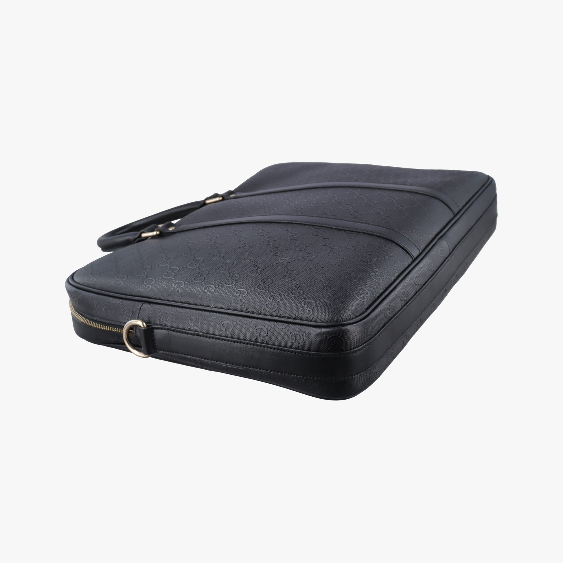 Guccissima Briefcase Black Leather 208463 F017516747グッチシマ ブリーフケース ブラック レザー 208463 F017516747
