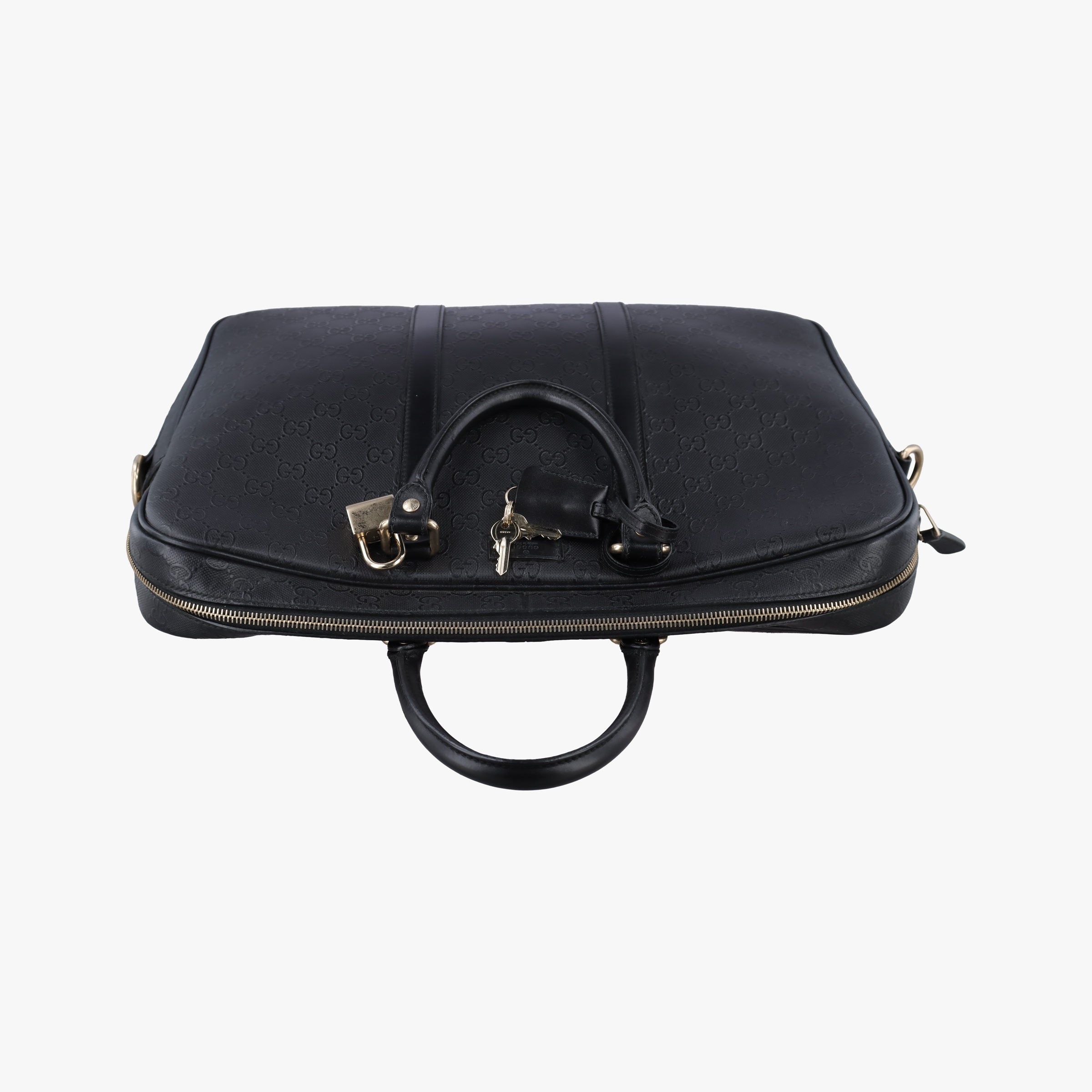 Guccissima Briefcase Black Leather 208463 F017516747グッチシマ ブリーフケース ブラック レザー 208463 F017516747