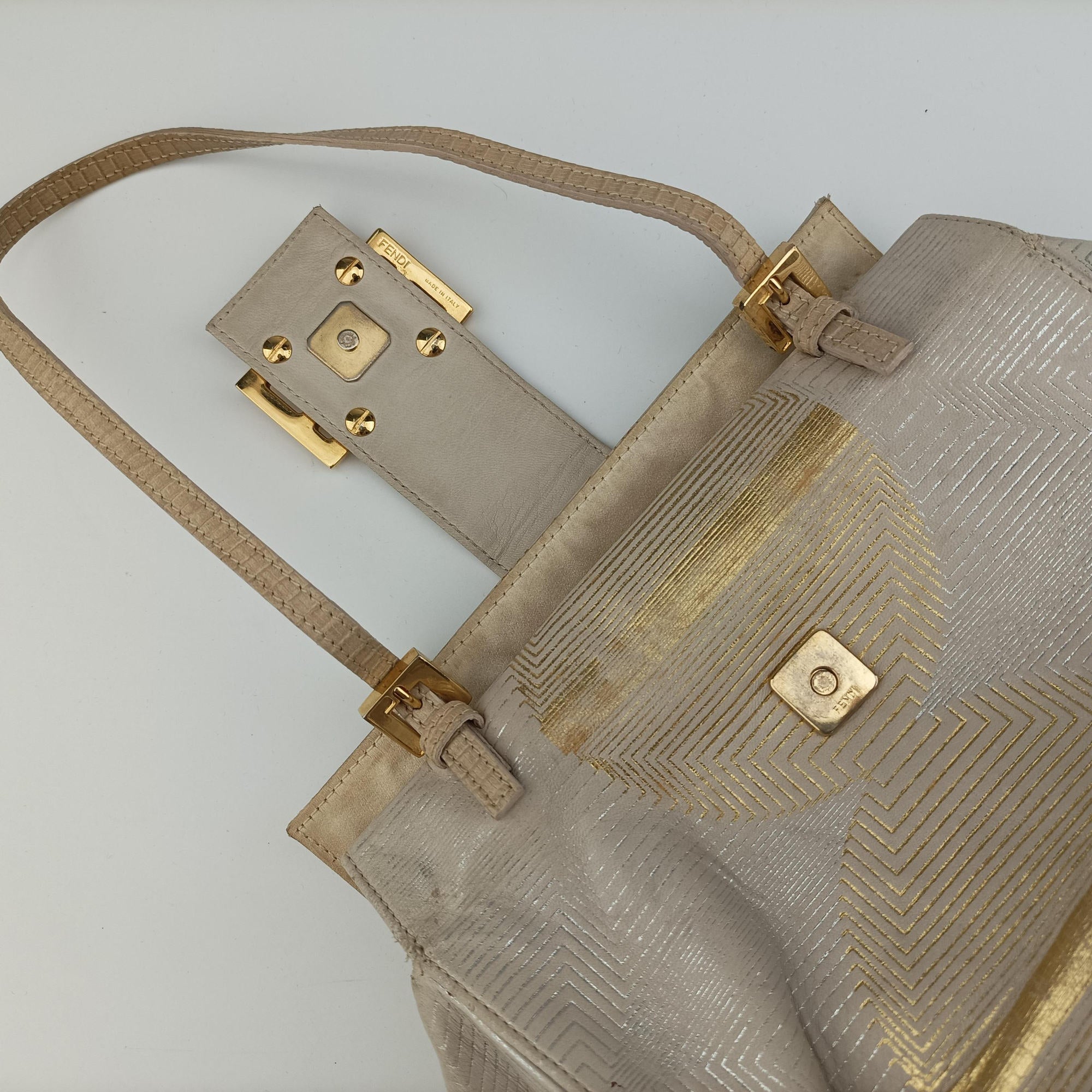 Bento Box Beige×Golden Canvas×Leather 101633 10163350002ベントー ボックス ベージュ×ゴールド キャンバス×レザー 101633 10163350002