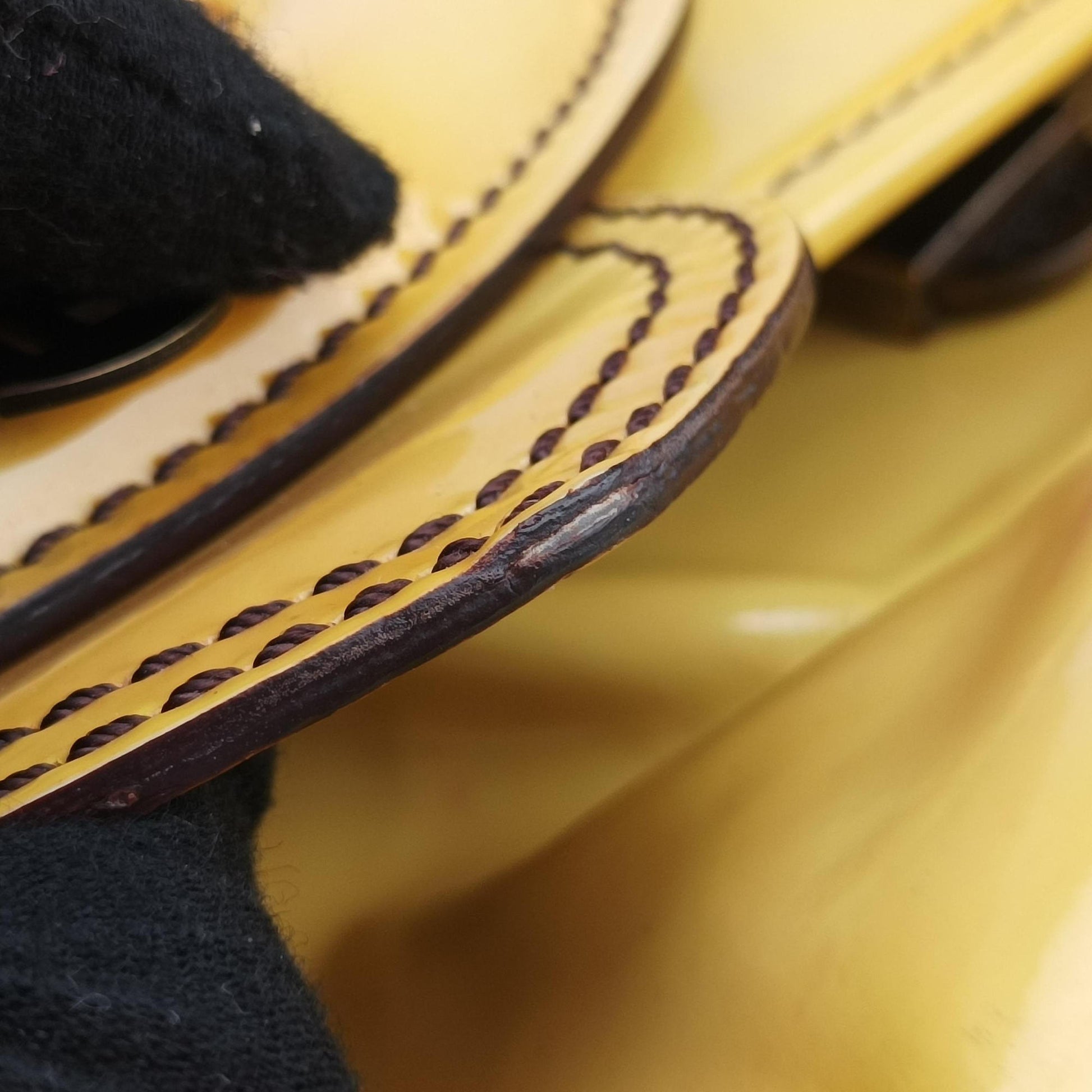 B Bag Yellow Patent Leather 8BN165 2415-8BN165-UNU-098Bバッグ イエロー レザー 8BN165 2415-8BN165-UNU-098