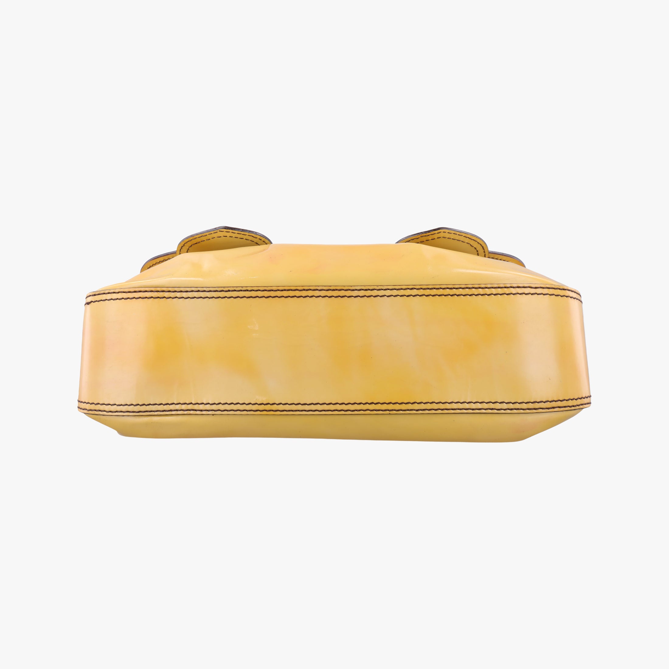 B Bag Yellow Patent Leather 8BN165 2415-8BN165-UNU-098Bバッグ イエロー レザー 8BN165 2415-8BN165-UNU-098