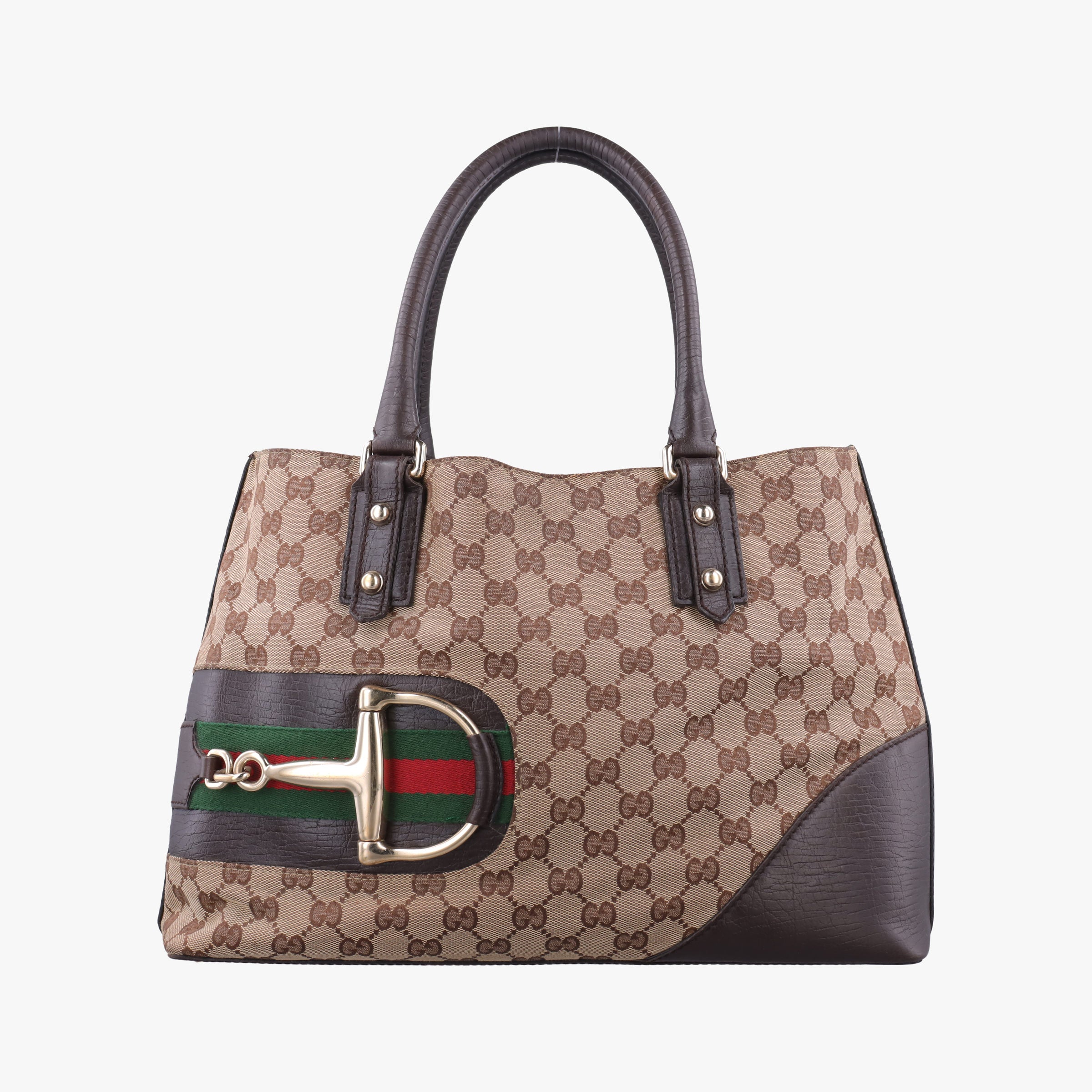 Horsebit Hasler beige×Brown canvas×leather 137385 ホースビット ハスラー ベージュ×ブラウン キャンバス×レザー 137385 