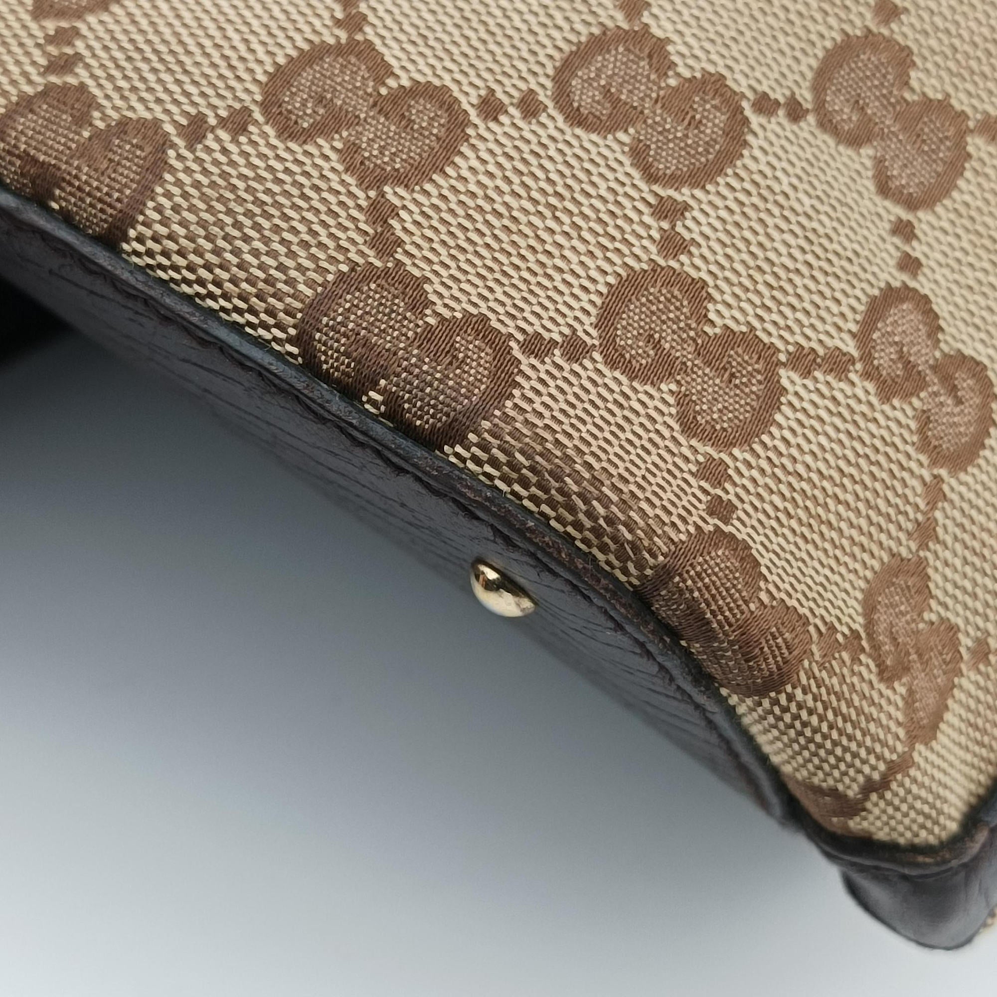 Horsebit Hasler beige×Brown canvas×leather 137385 ホースビット ハスラー ベージュ×ブラウン キャンバス×レザー 137385 