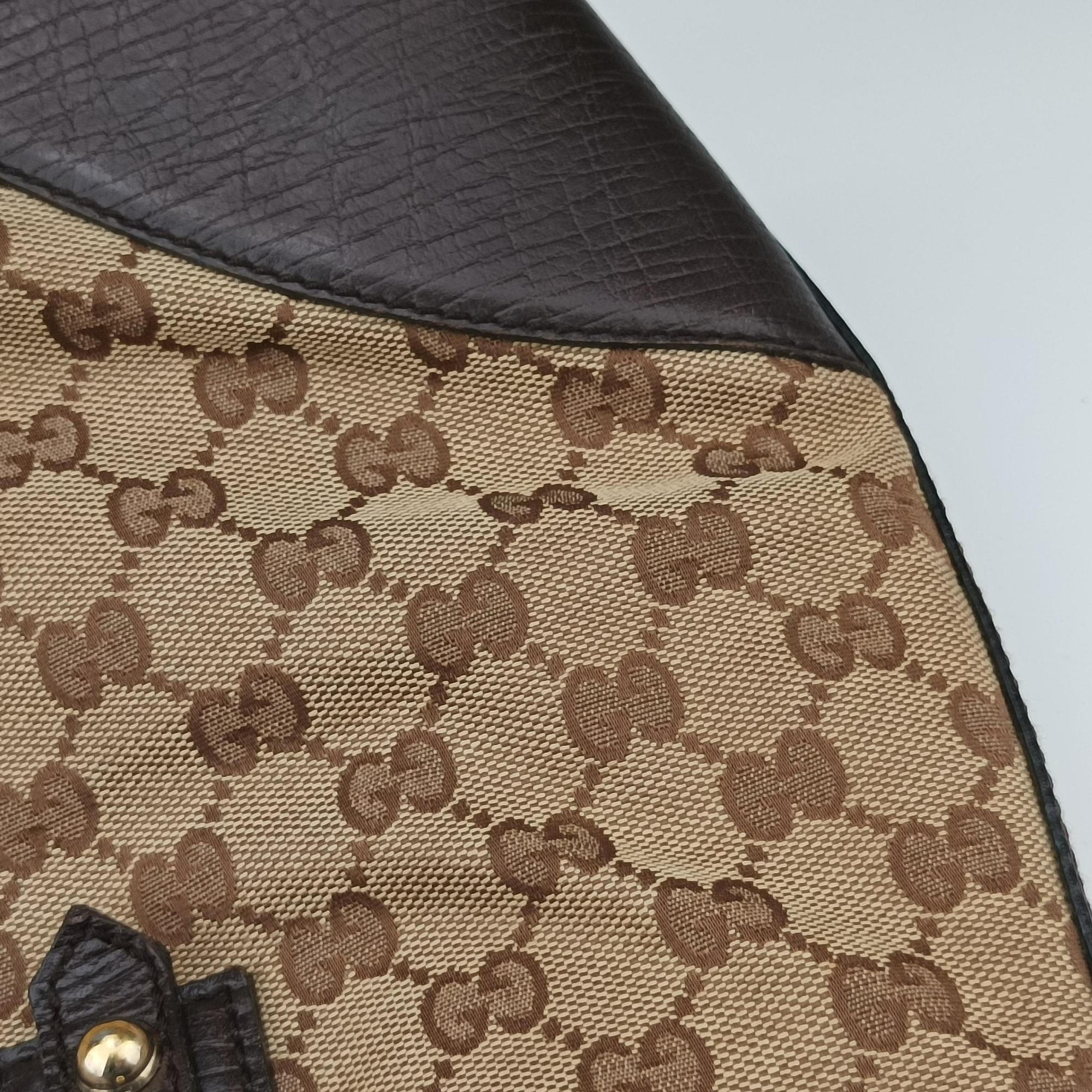 Horsebit Hasler beige×Brown canvas×leather 137385 ホースビット ハスラー ベージュ×ブラウン キャンバス×レザー 137385 