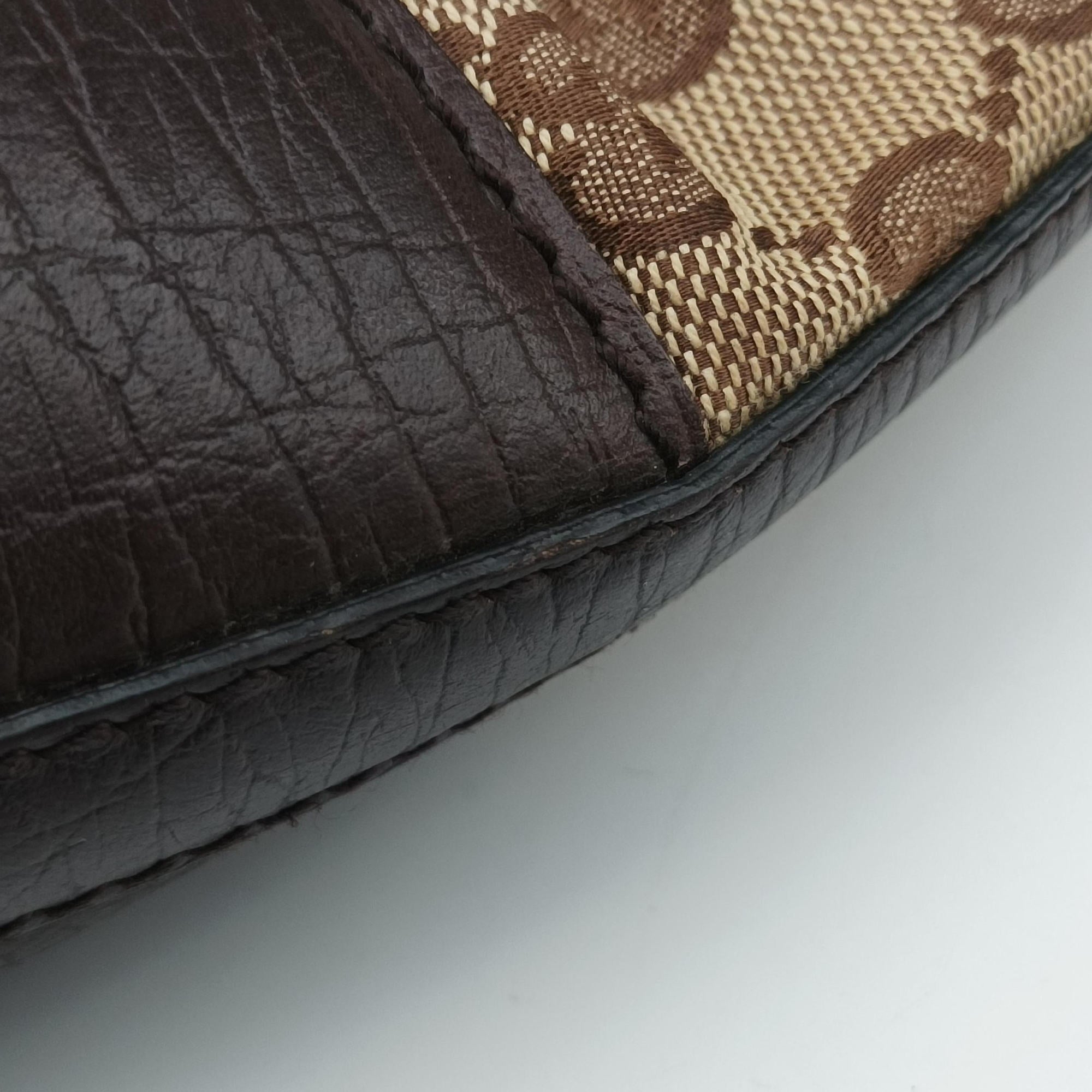 Horsebit Hasler beige×Brown canvas×leather 137385 ホースビット ハスラー ベージュ×ブラウン キャンバス×レザー 137385 