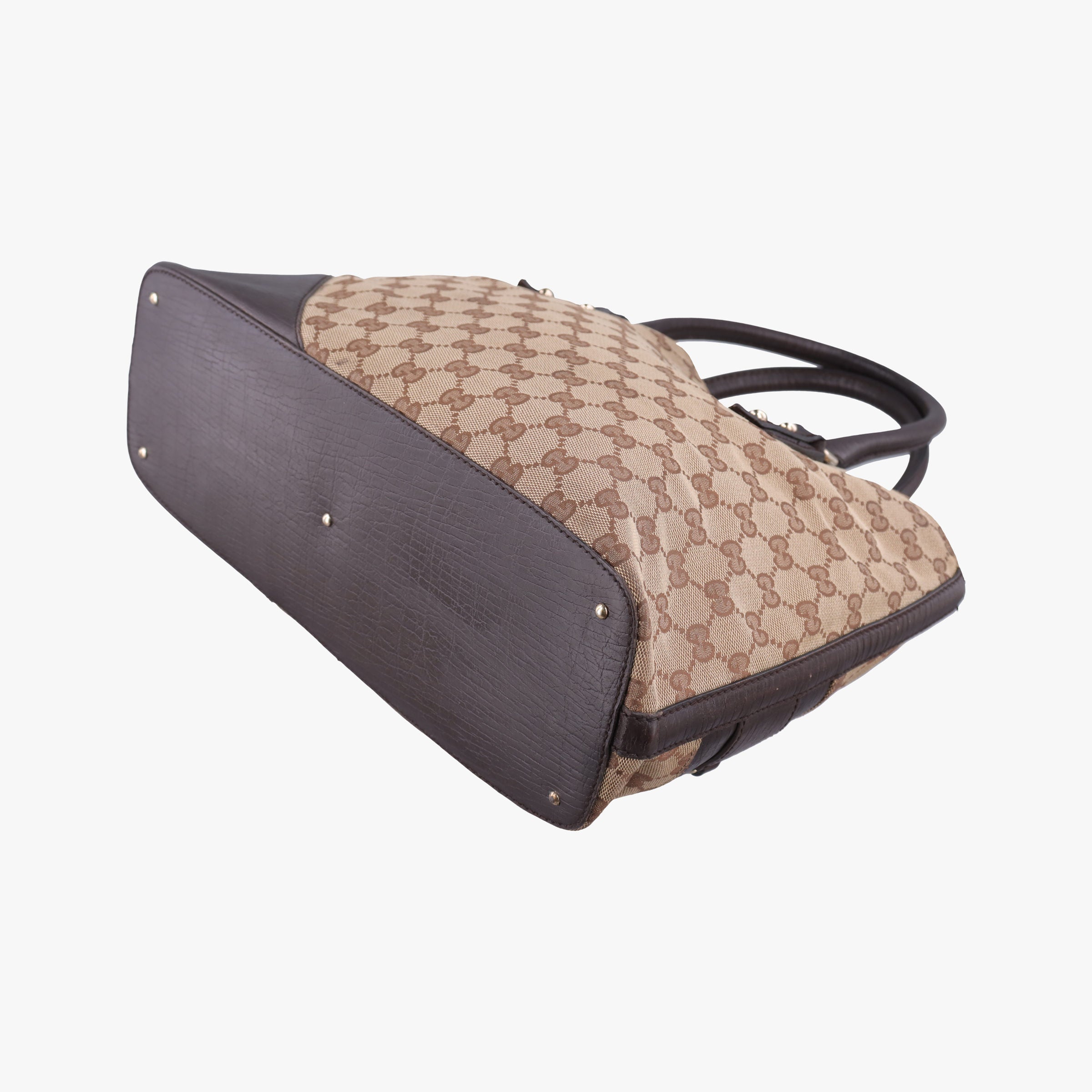 Horsebit Hasler beige×Brown canvas×leather 137385 ホースビット ハスラー ベージュ×ブラウン キャンバス×レザー 137385 