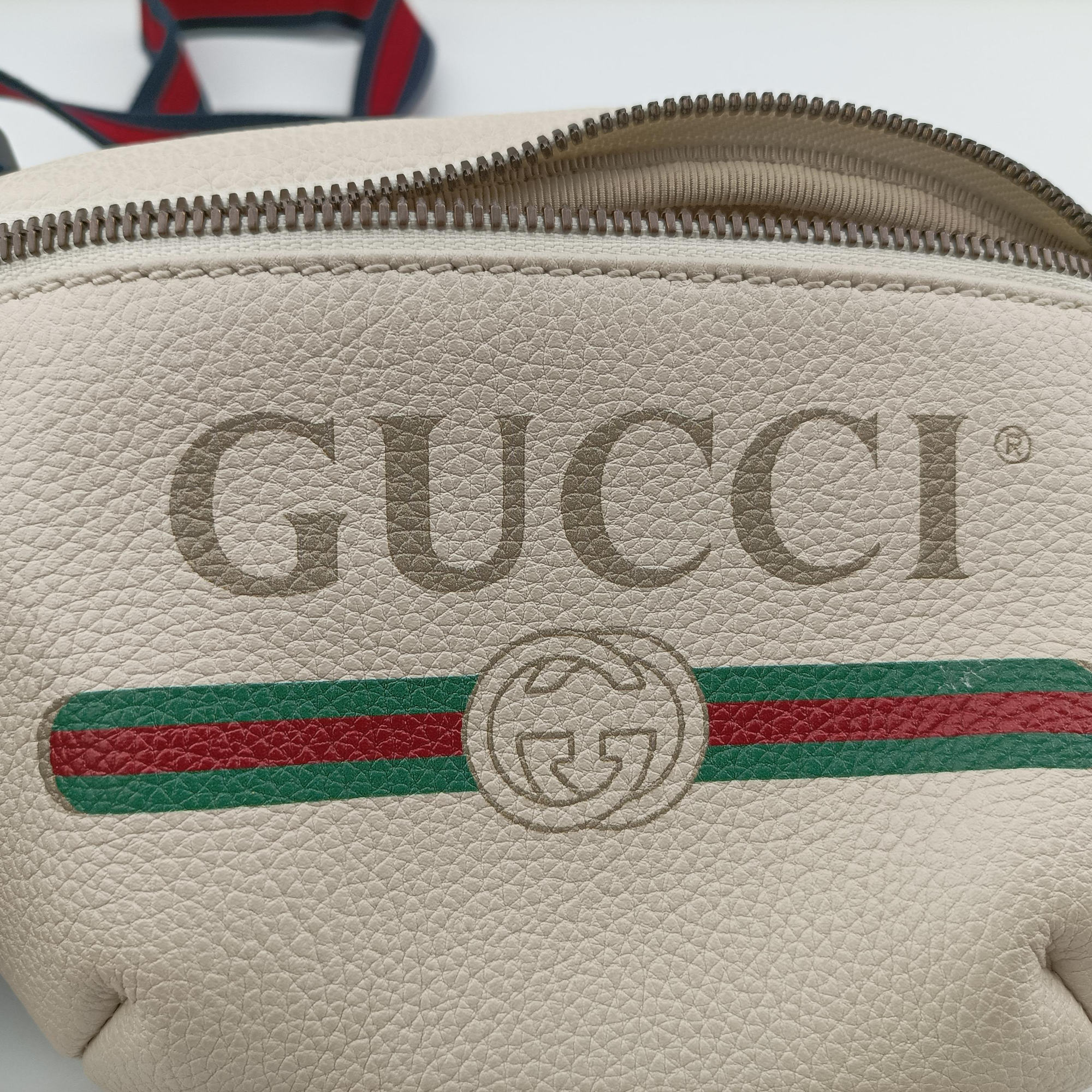 Gucci Print White Leather 527792 E027889335グッチプリント ホワイト レザー 527792 E027889335