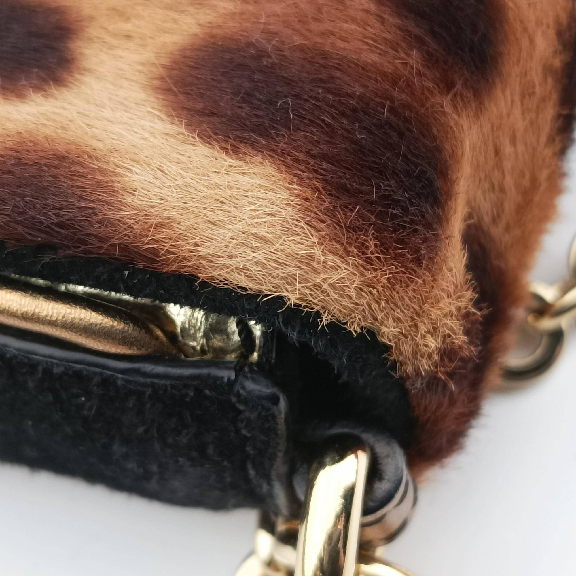 Leopard print Multicolour ponyhair×snakeskin レオパード柄 マルチカラー ハラコ×ヘビ革 