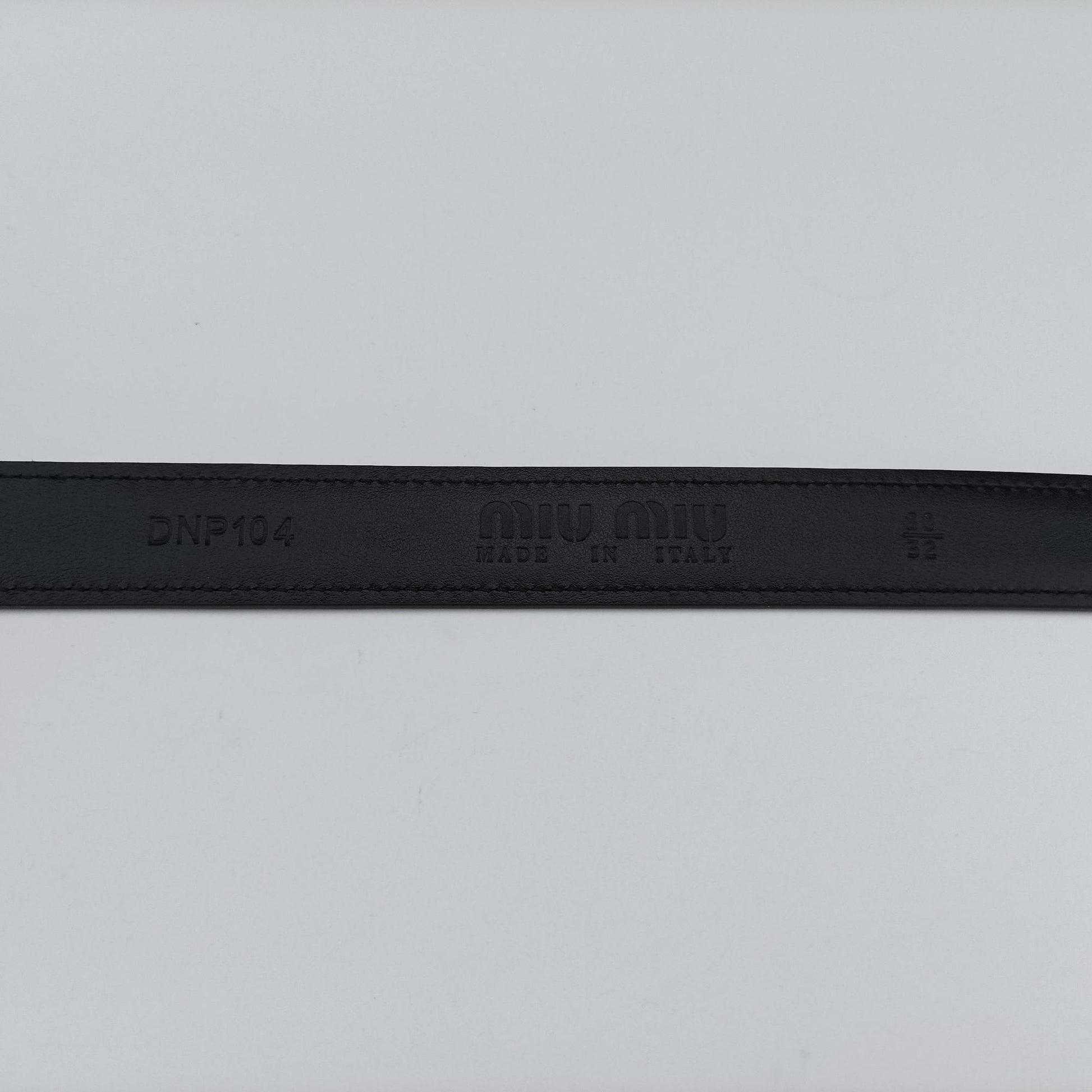 Logo belt Black leather DNP104 80/32ロゴベルト ブラック レザー DNP104 80/32