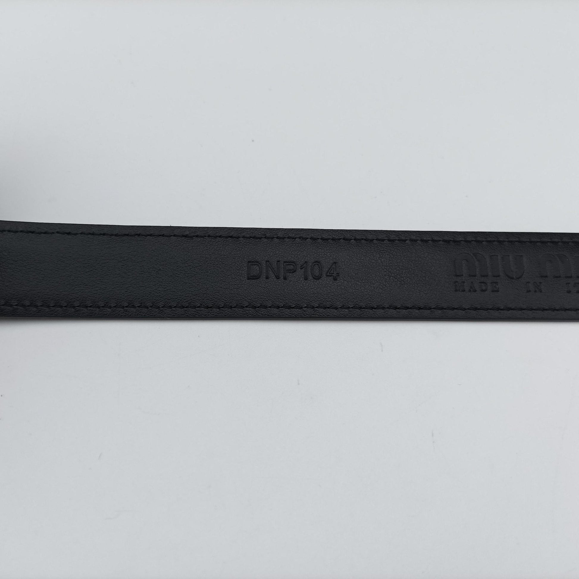 Logo belt Black leather DNP104 80/32ロゴベルト ブラック レザー DNP104 80/32