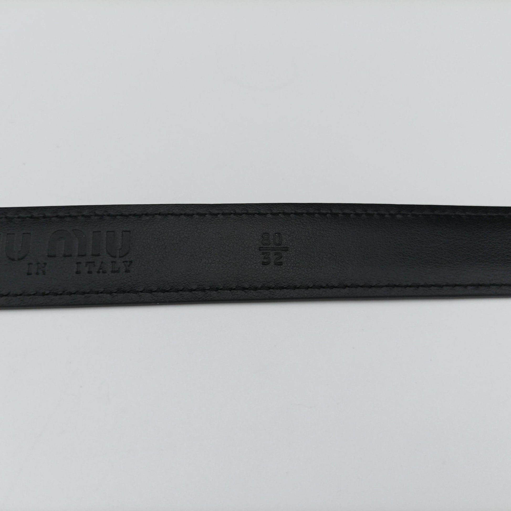 Logo belt Black leather DNP104 80/32ロゴベルト ブラック レザー DNP104 80/32