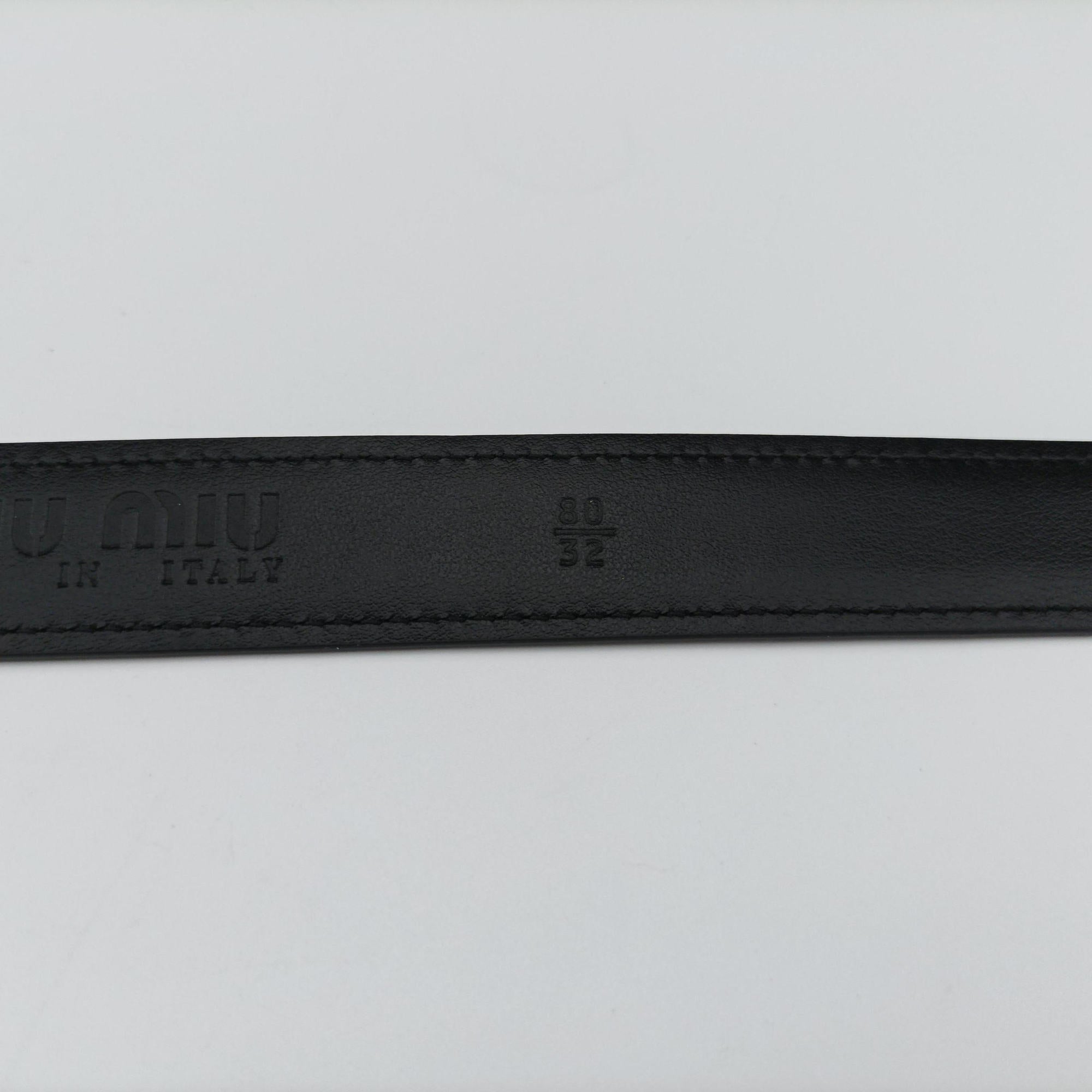 Logo belt Black leather DNP104 80/32ロゴベルト ブラック レザー DNP104 80/32