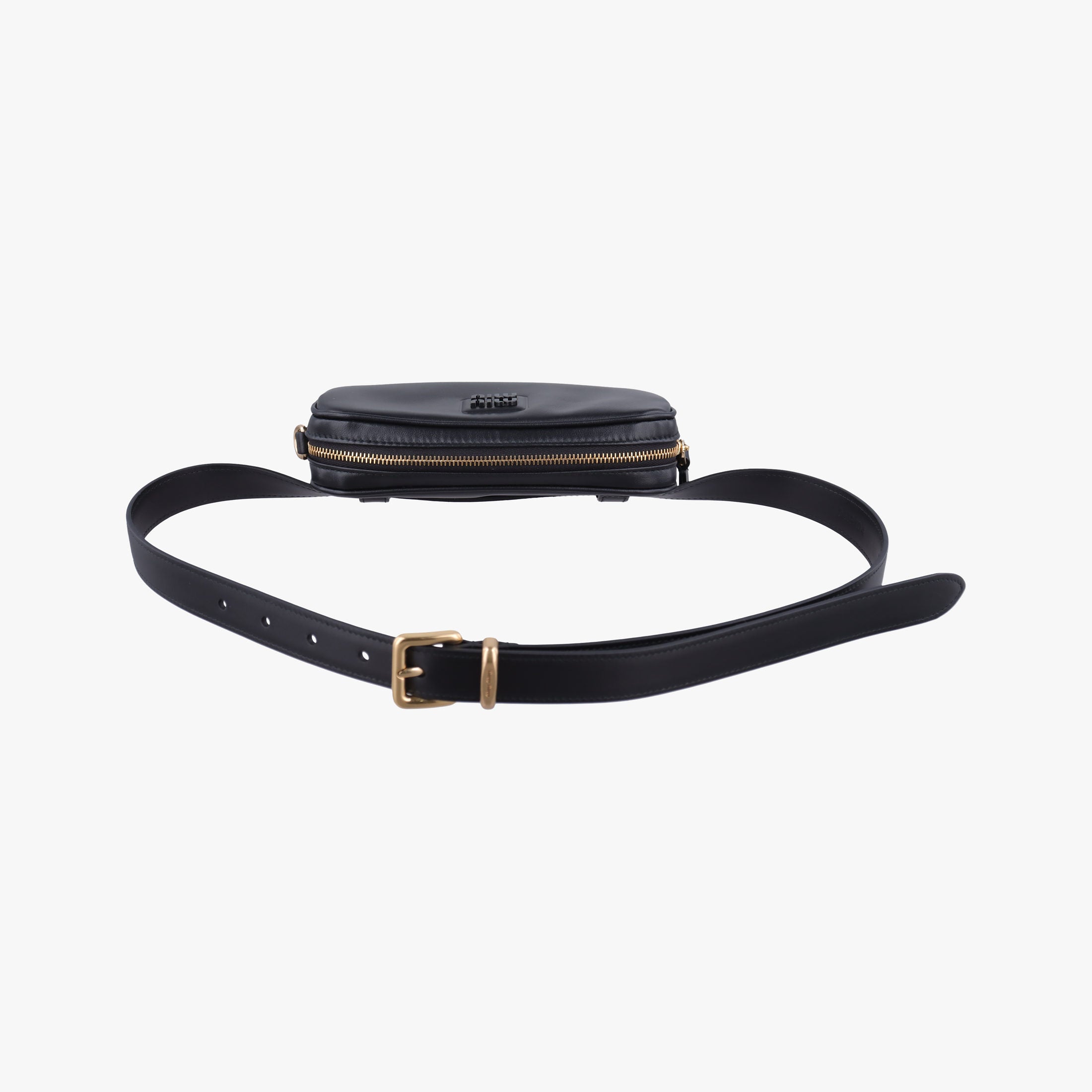 Logo belt Black leather DNP104 80/32ロゴベルト ブラック レザー DNP104 80/32