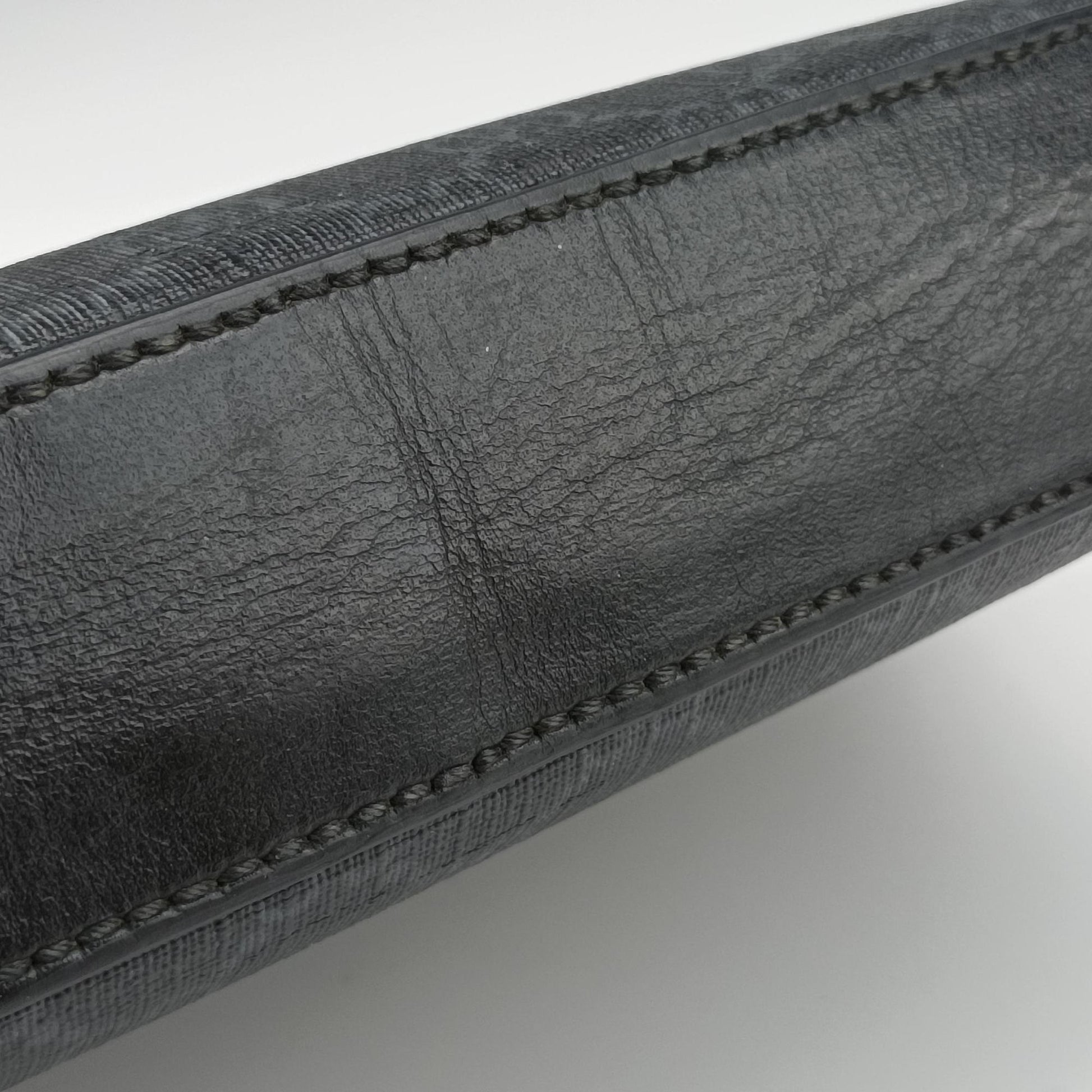 Interlocking G Messenger Black PVC coated canvas×Leather 703468 H037807826インターロッキングG ブラック PVCコーティングキャンバス×レザー 703468 H037807826