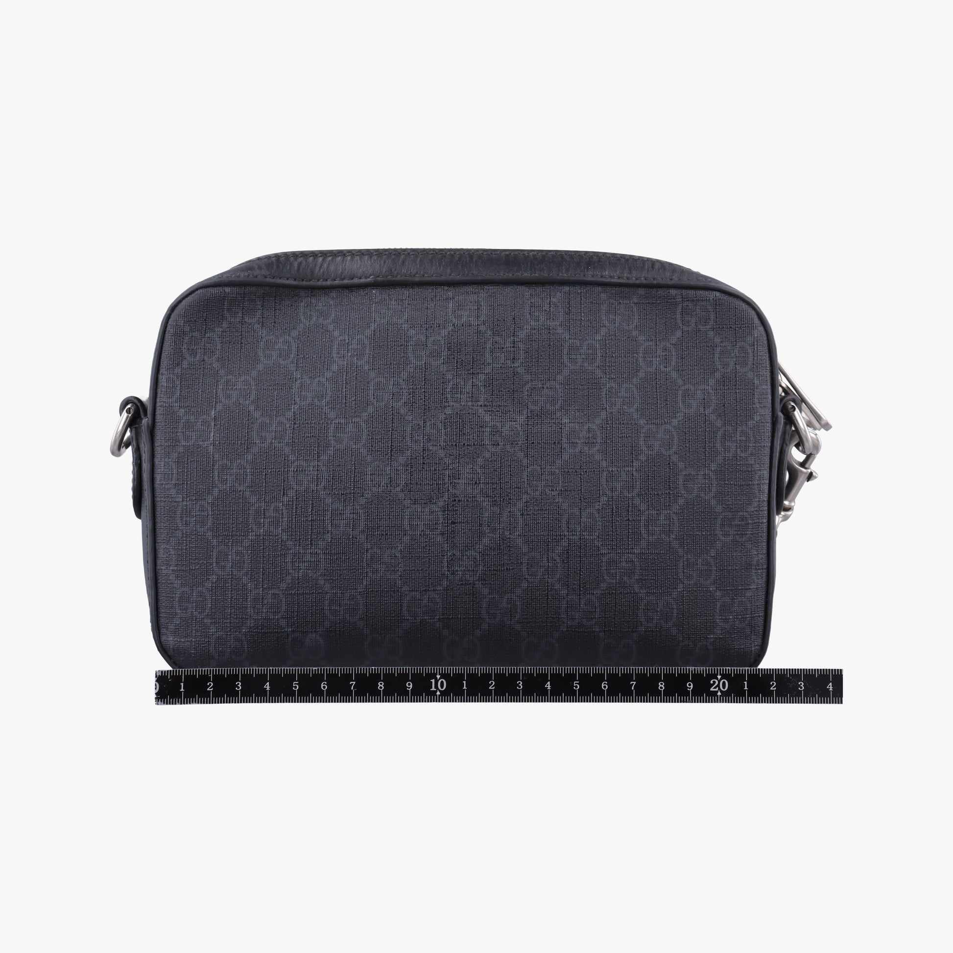 Interlocking G Messenger Black PVC coated canvas×Leather 703468 H037807826インターロッキングG ブラック PVCコーティングキャンバス×レザー 703468 H037807826