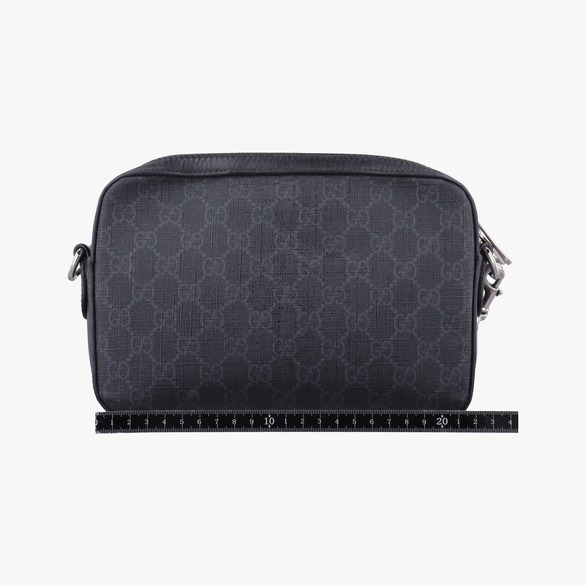 Interlocking G Messenger Black PVC coated canvas×Leather 703468 H037807826インターロッキングG ブラック PVCコーティングキャンバス×レザー 703468 H037807826