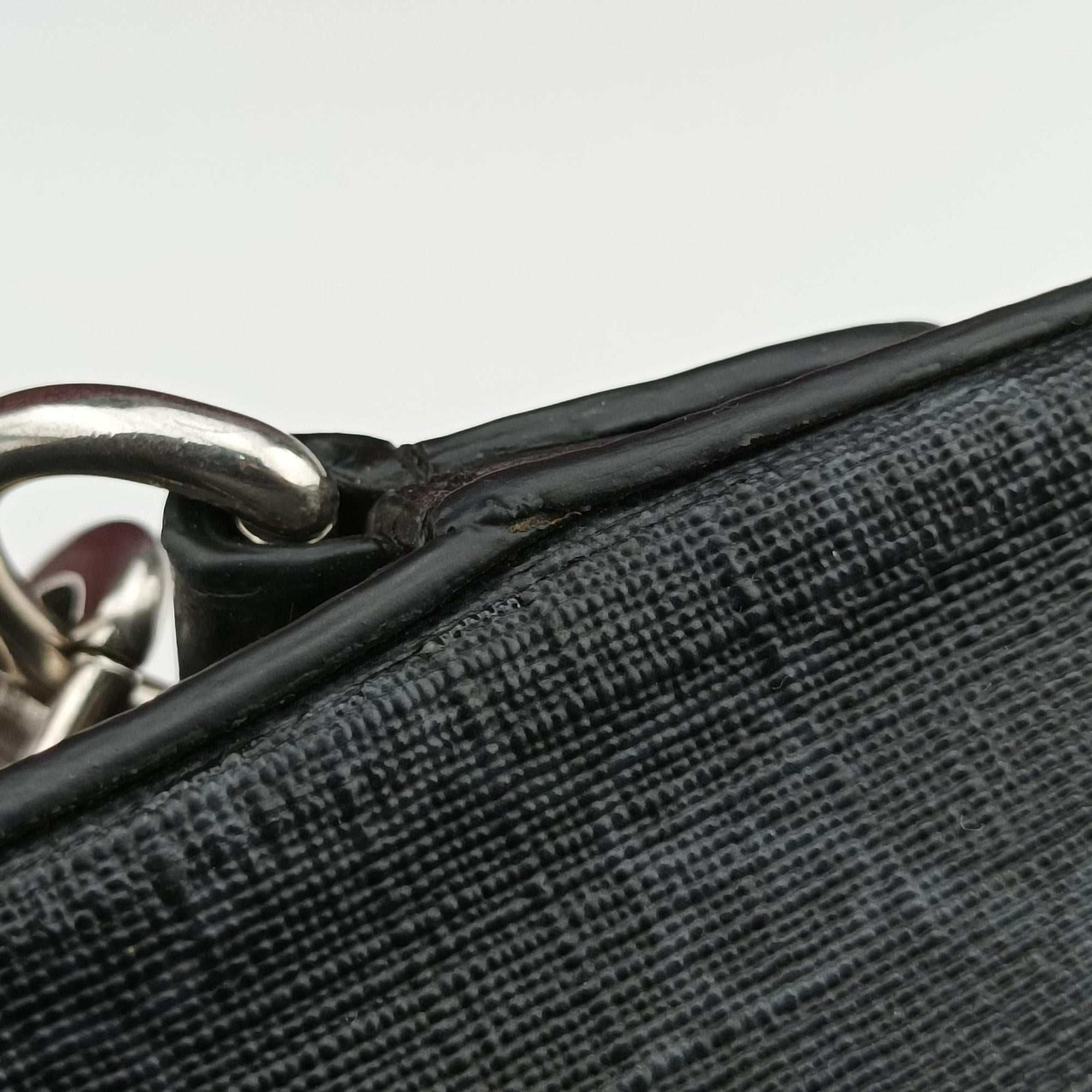 Interlocking G Messenger Black PVC coated canvas×Leather 703468 H037807826インターロッキングG ブラック PVCコーティングキャンバス×レザー 703468 H037807826