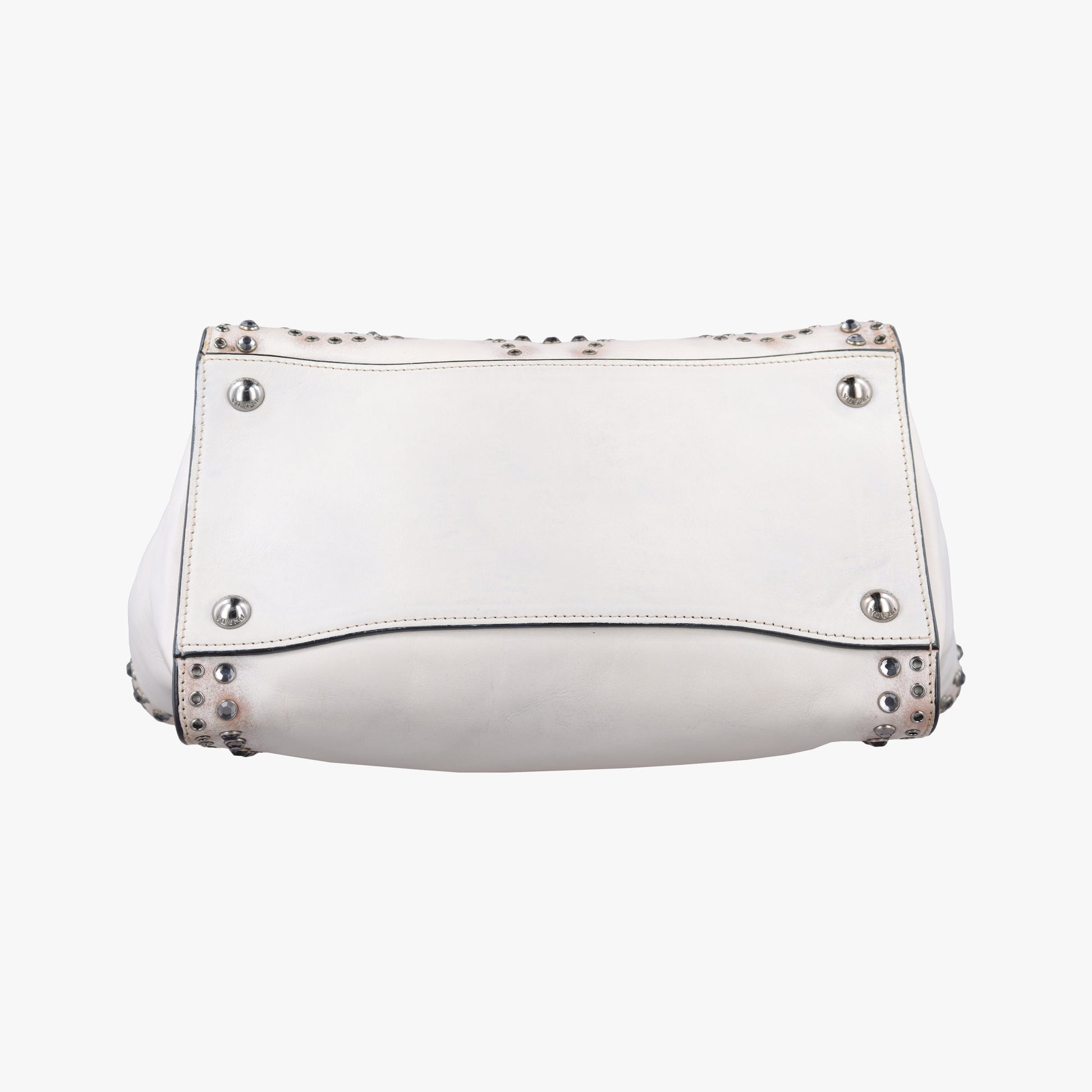 Vitello Vintage Studded Sound White Leather 110ヴィテッロ ヴィンテージ スタッデッド サウンド ホワイト レザー 110