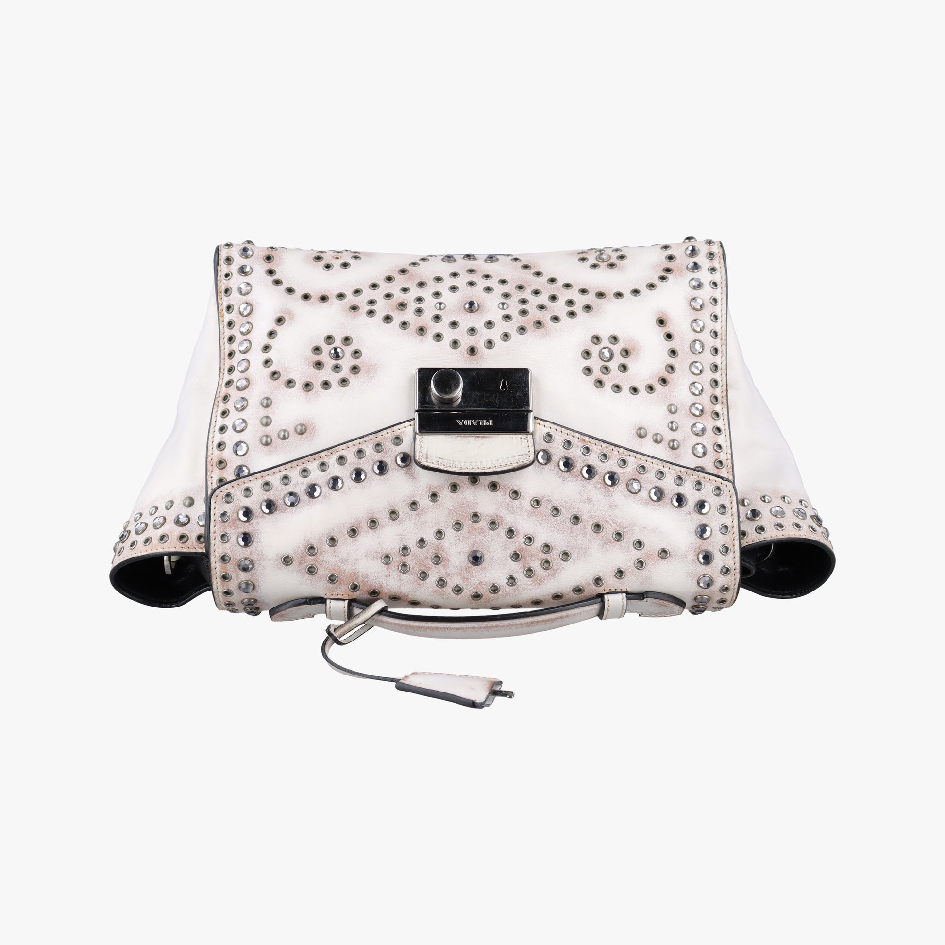 Vitello Vintage Studded Sound White Leather 110ヴィテッロ ヴィンテージ スタッデッド サウンド ホワイト レザー 110