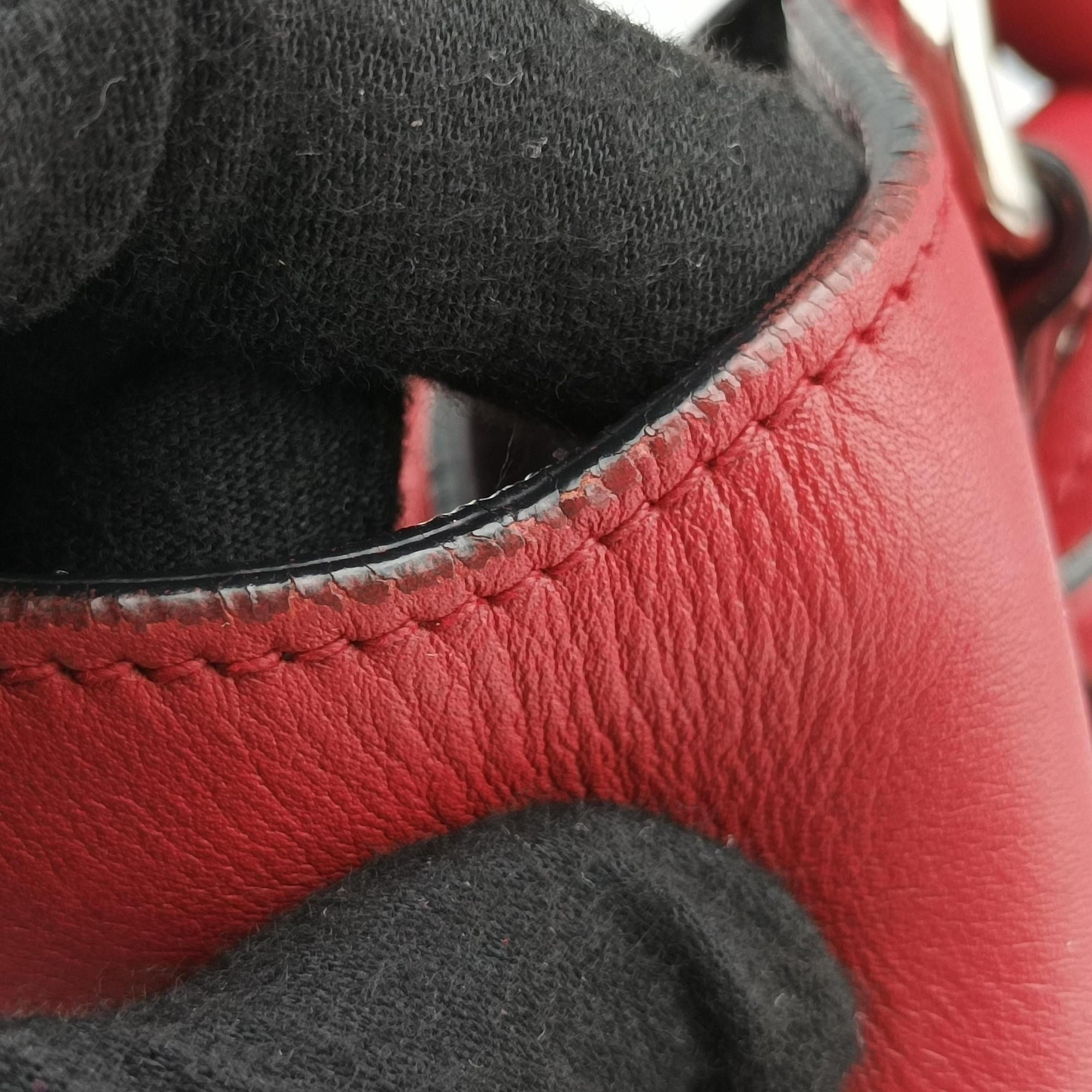 Tassel Drawstring Bucket Red leather BR5069 103タッセル ドローストリング バケツ レッド レザー BR5069 103