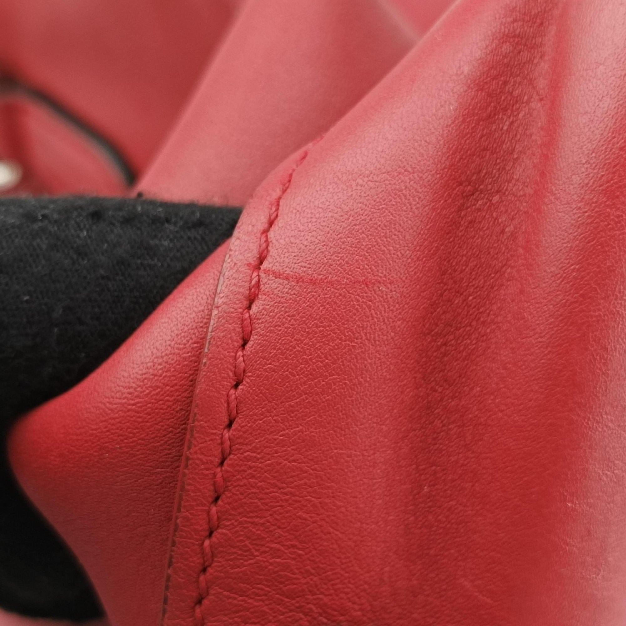 Tassel Drawstring Bucket Red leather BR5069 103タッセル ドローストリング バケツ レッド レザー BR5069 103