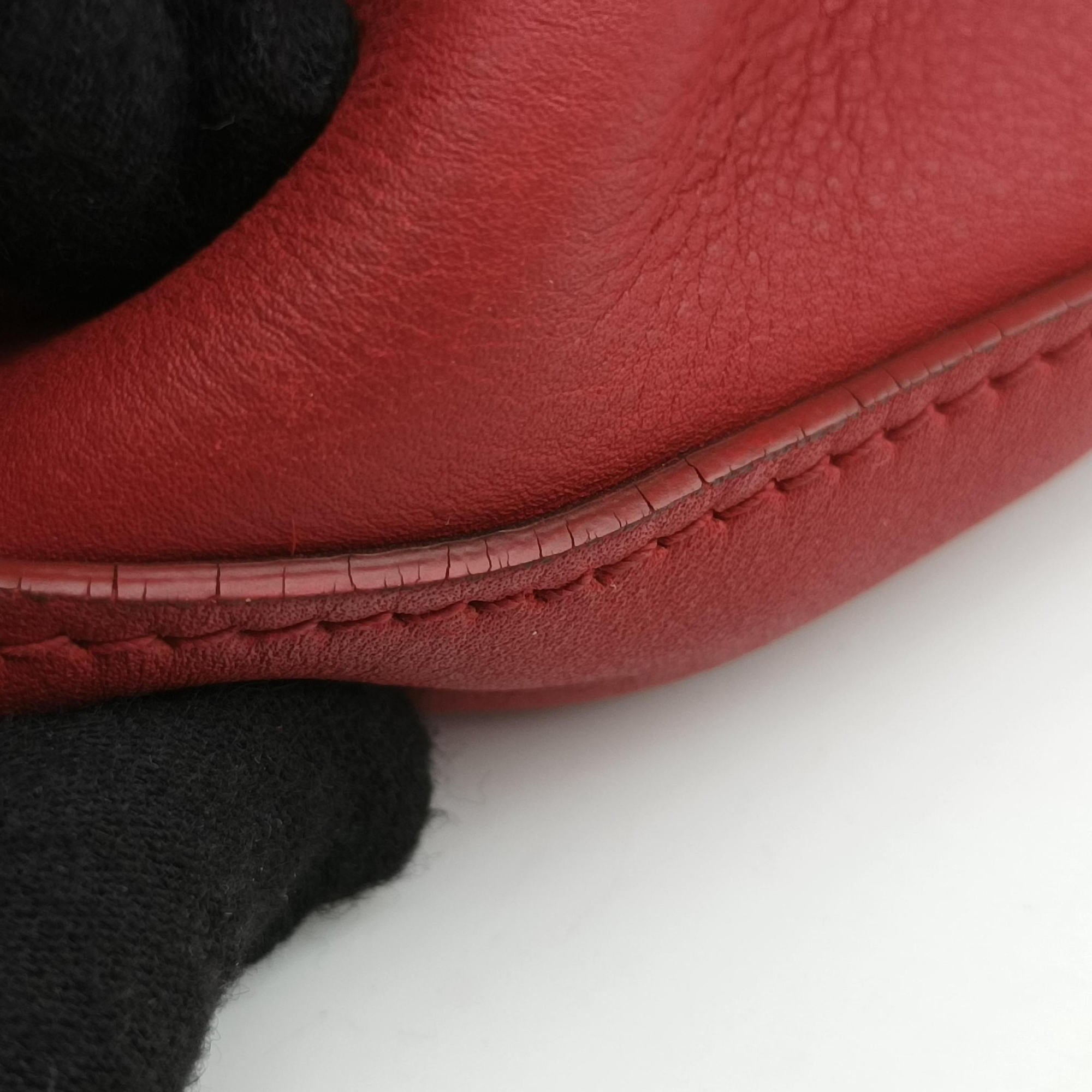 Tassel Drawstring Bucket Red leather BR5069 103タッセル ドローストリング バケツ レッド レザー BR5069 103