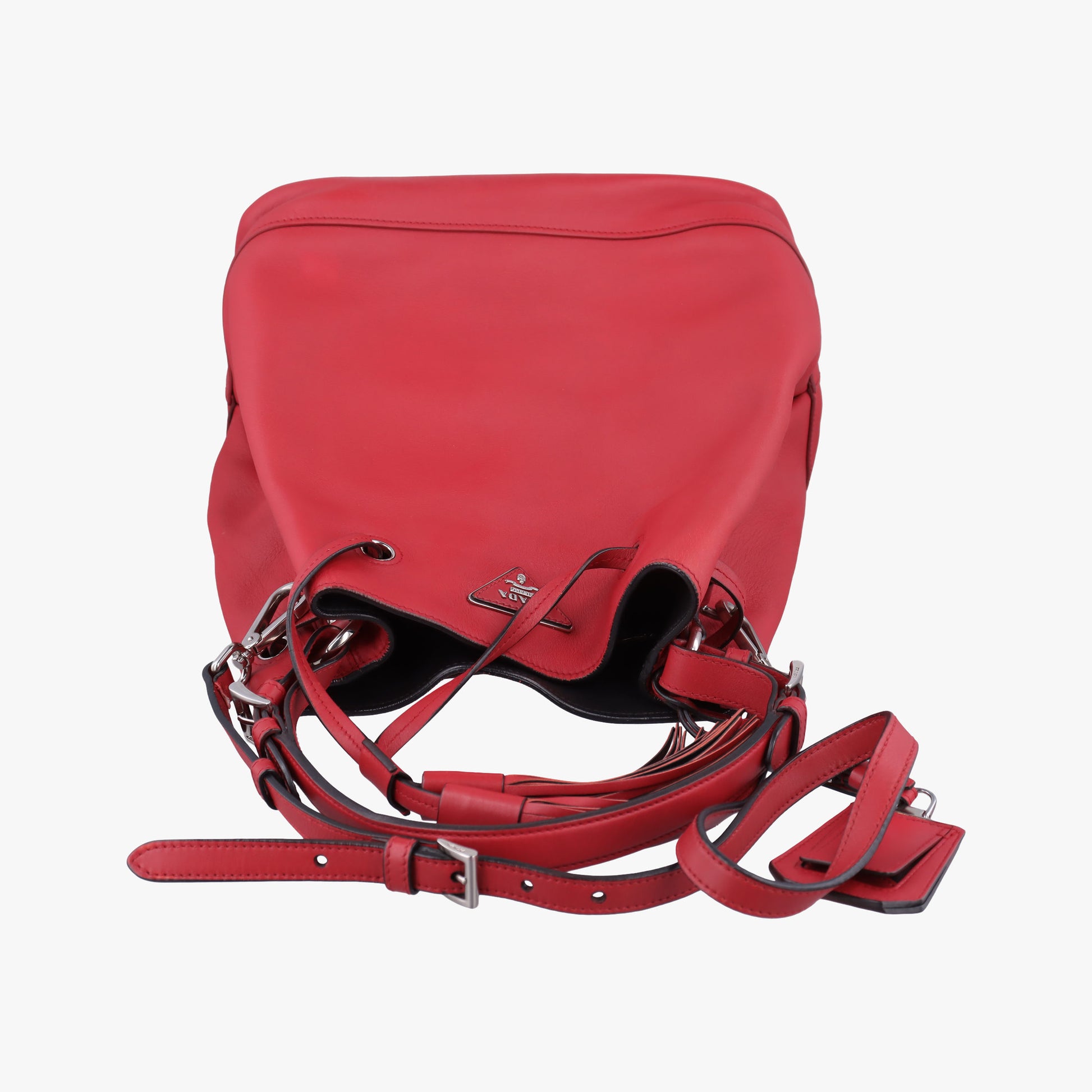 Tassel Drawstring Bucket Red leather BR5069 103タッセル ドローストリング バケツ レッド レザー BR5069 103