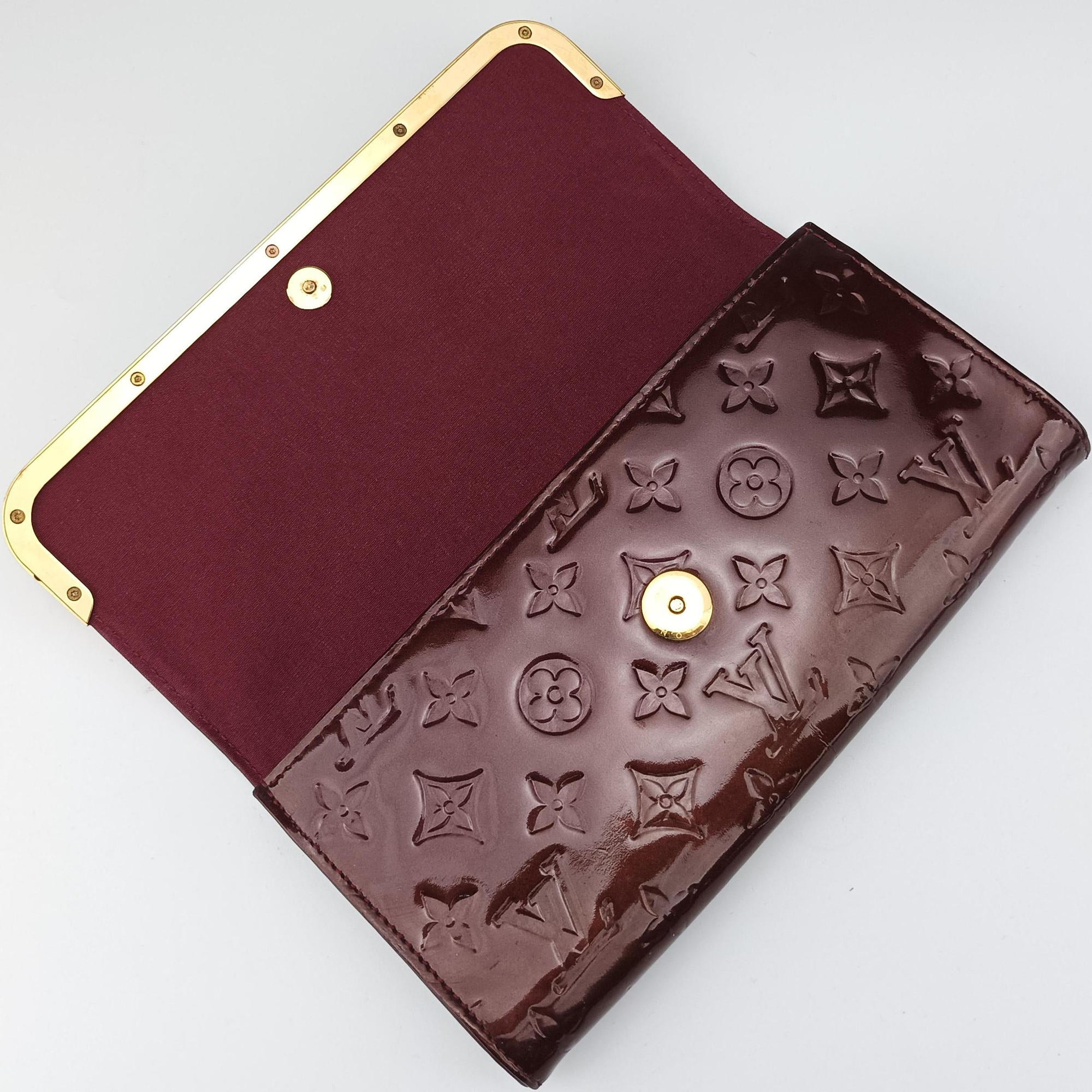 Clutch Ana Amarante Vernis M91549 TR2111クラッチ アナ アマラント ヴェルニ M91549 TR2111