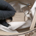 Miss GG Hobo beige×White canvas×leather 326514 E016216438ミス GG ホーボー ベージュ×ホワイト キャンバス×レザー 326514 E016216438