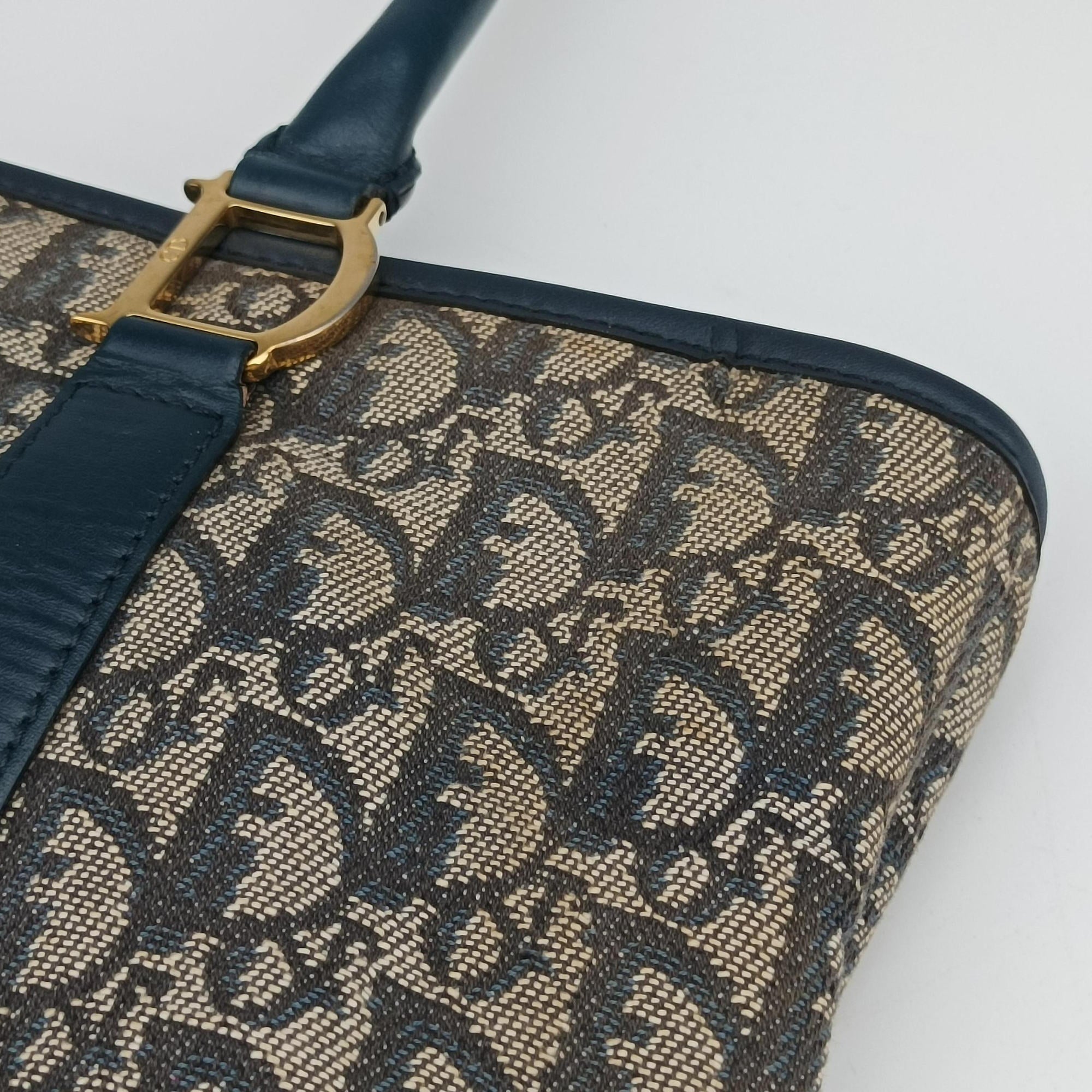 Trotter Tote Navy Jacquard × Leather BO C 0052トロッター トート ネイビー ジャガード×レザー BO C 0052