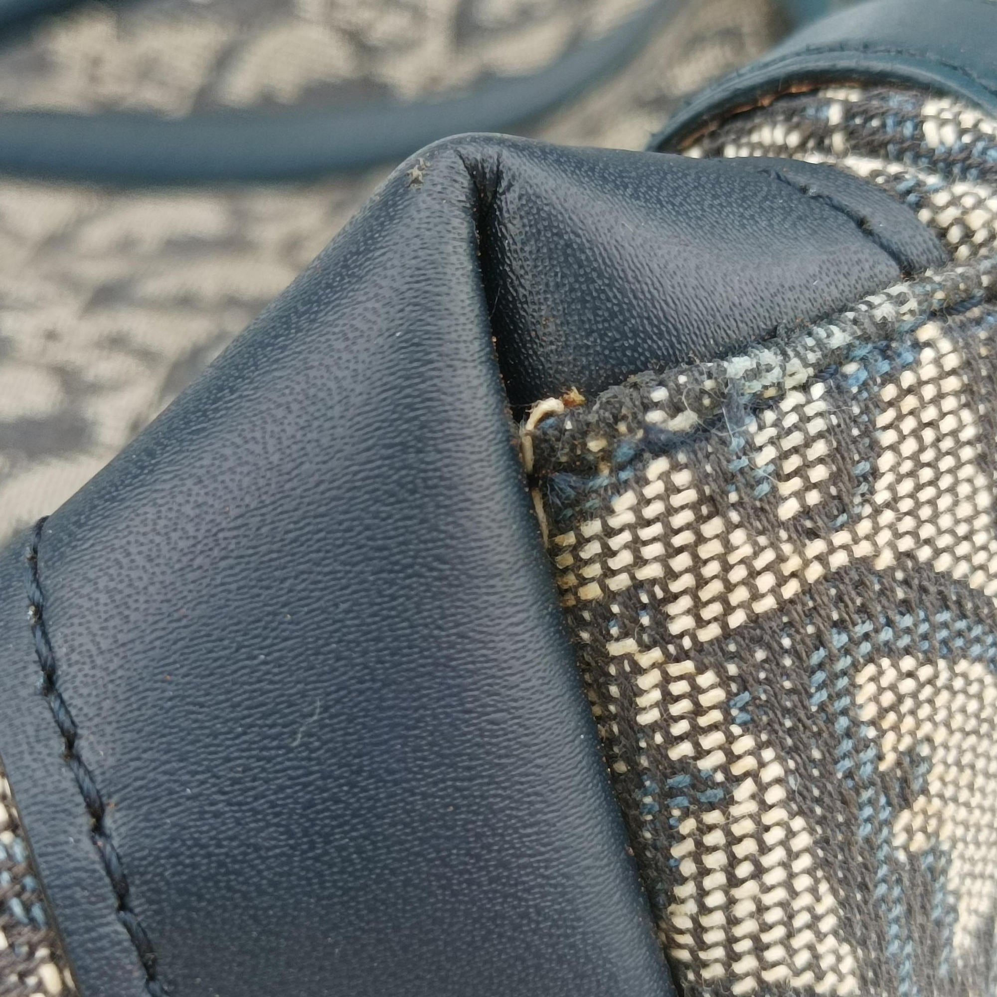 Trotter Tote Navy Jacquard × Leather BO C 0052トロッター トート ネイビー ジャガード×レザー BO C 0052