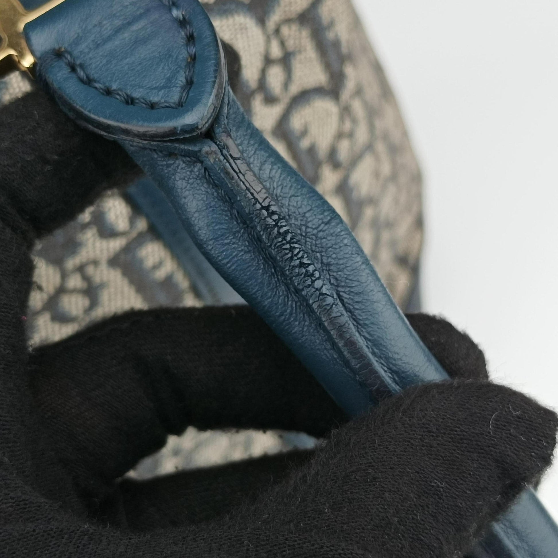 Trotter Tote Navy Jacquard × Leather BO C 0052トロッター トート ネイビー ジャガード×レザー BO C 0052