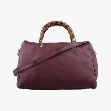 bamboo shopper Burgundy Leather 353124 I016633056バンブーショッパー ワインレッド レザー 353124 I016633056