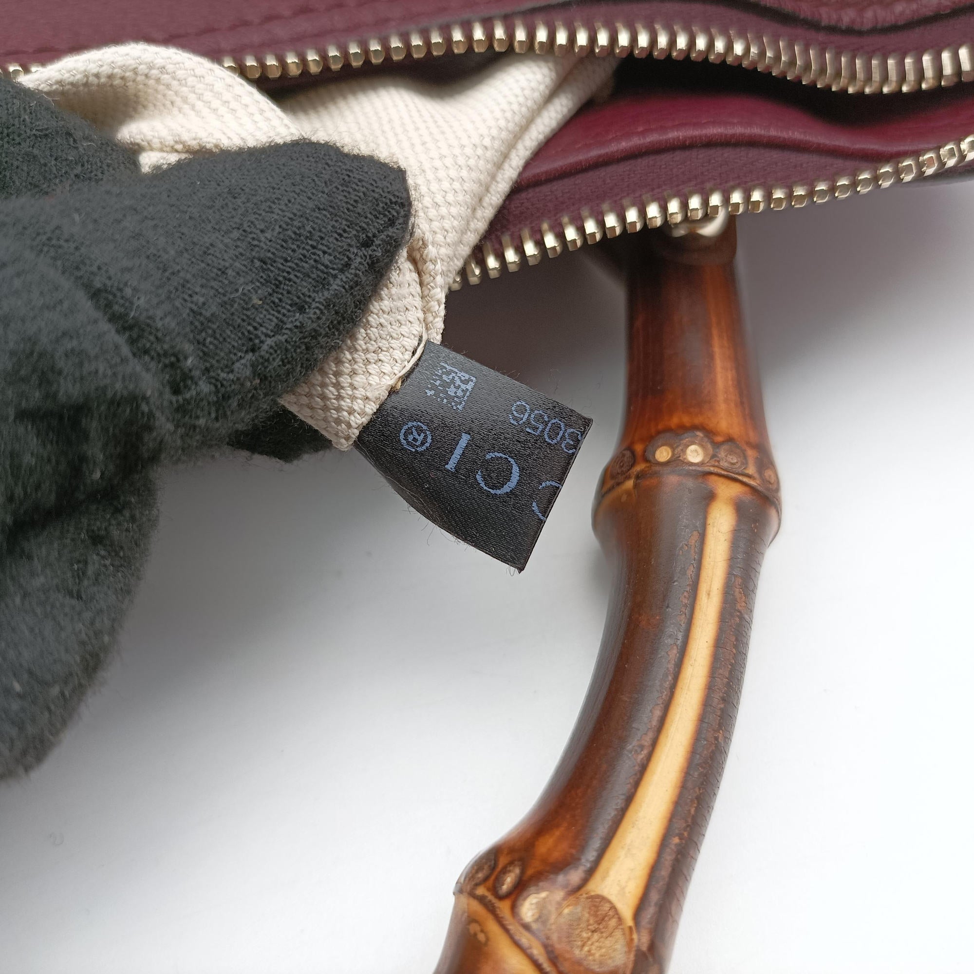 bamboo shopper Burgundy Leather 353124 I016633056バンブーショッパー ワインレッド レザー 353124 I016633056