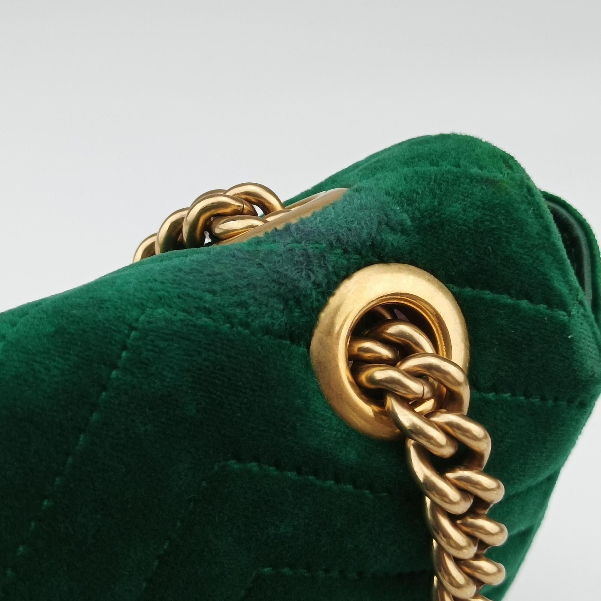 GG Marmont Green velour 443497 H023425375GGマーモント グリーン ベロア 443497 H023425375