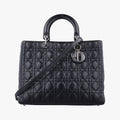Lady Dior Black lambskin 17-BO-0112レディディオール ブラック ラムスキン 17-BO-0112