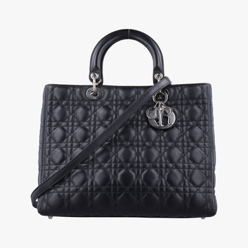 Lady Dior Black lambskin 17-BO-0112レディディオール ブラック ラムスキン 17-BO-0112