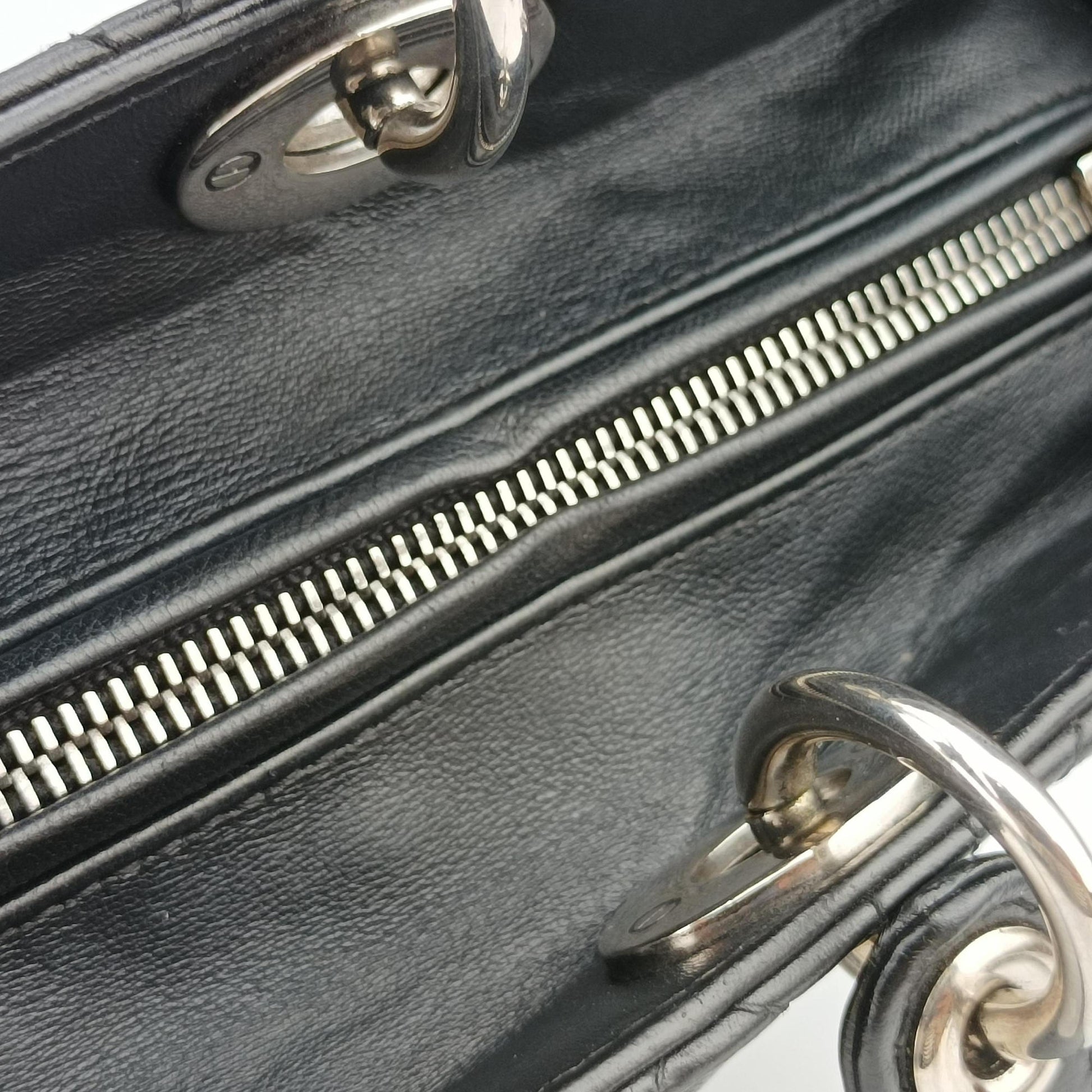 Lady Dior Black lambskin 17-BO-0112レディディオール ブラック ラムスキン 17-BO-0112