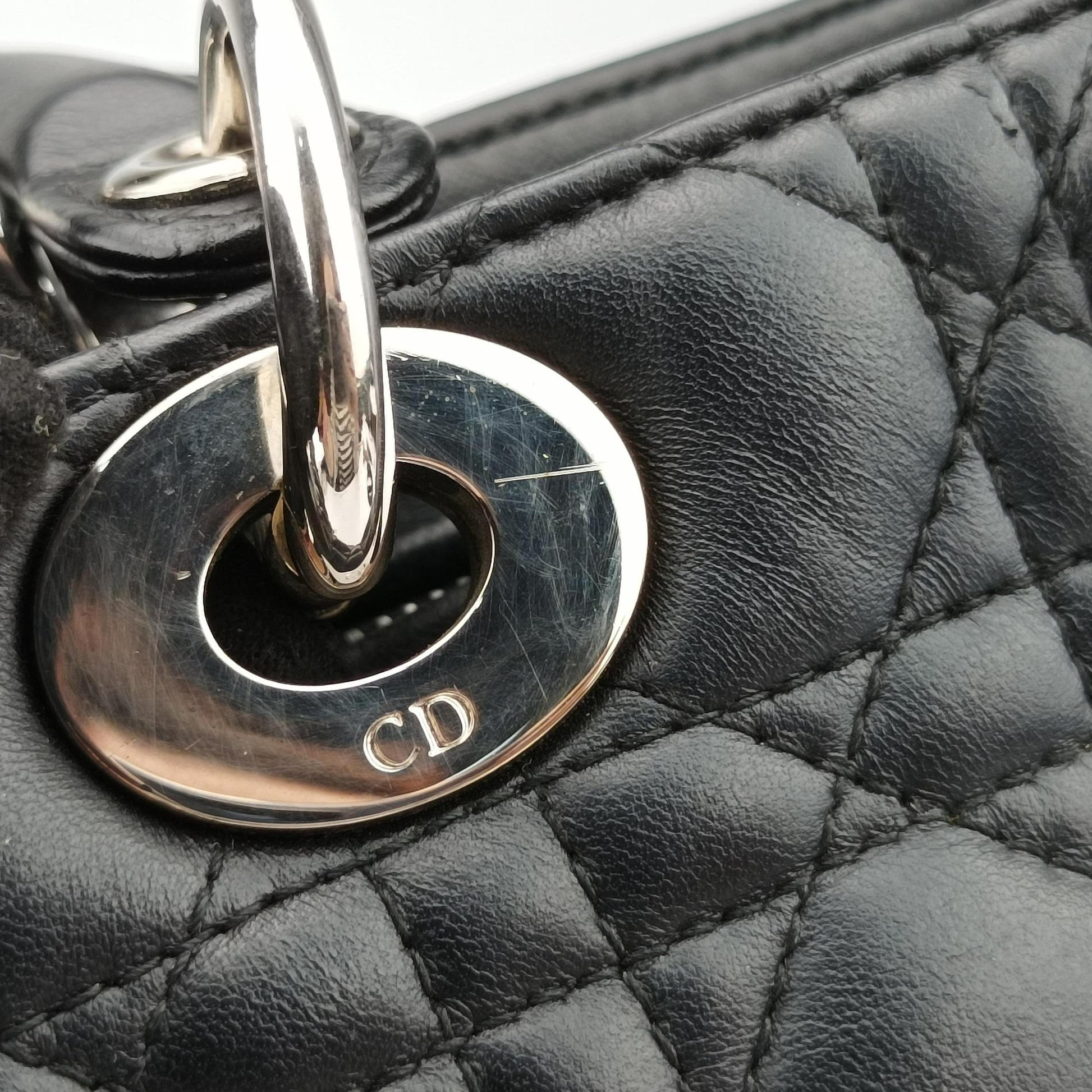 Lady Dior Black lambskin 17-BO-0112レディディオール ブラック ラムスキン 17-BO-0112