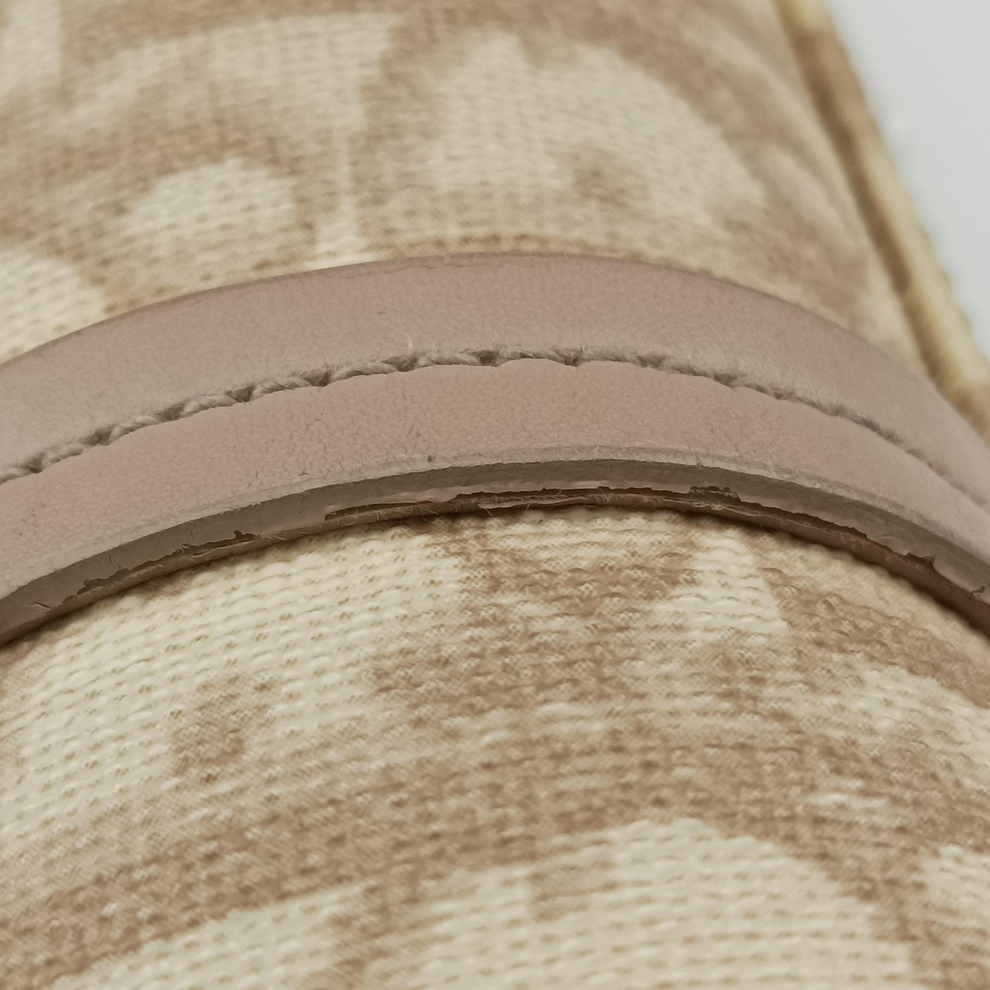 Romantic Trotter Beige x Pink PVC coated canvas x velour 03-BO-1025ロマンティックトロッター ベージュ×ピンク PVCコーティングキャンバスxベロア 03-BO-1025