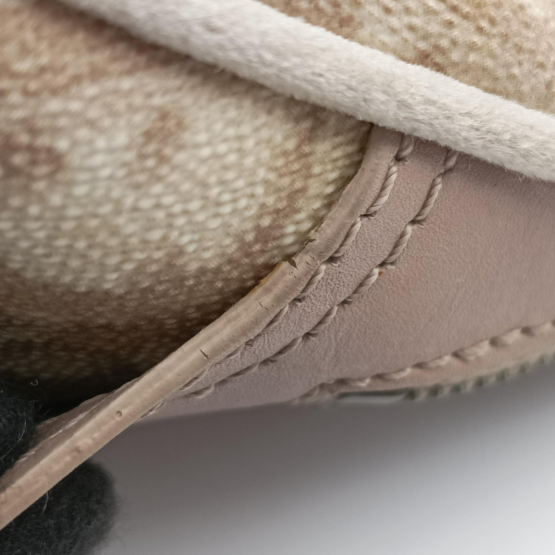Romantic Trotter Beige x Pink PVC coated canvas x velour 03-BO-1025ロマンティックトロッター ベージュ×ピンク PVCコーティングキャンバスxベロア 03-BO-1025