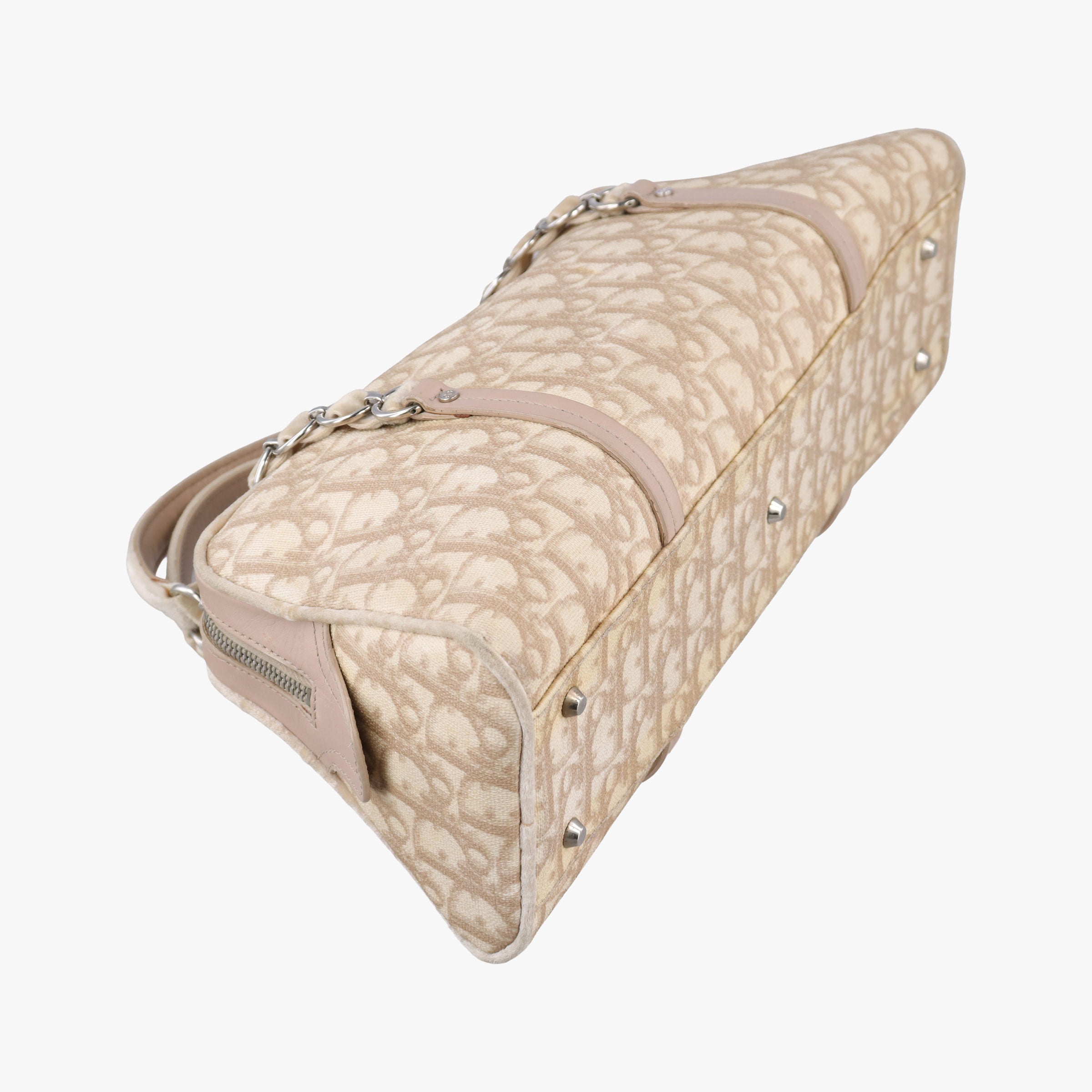 Romantic Trotter Beige x Pink PVC coated canvas x velour 03-BO-1025ロマンティックトロッター ベージュ×ピンク PVCコーティングキャンバスxベロア 03-BO-1025