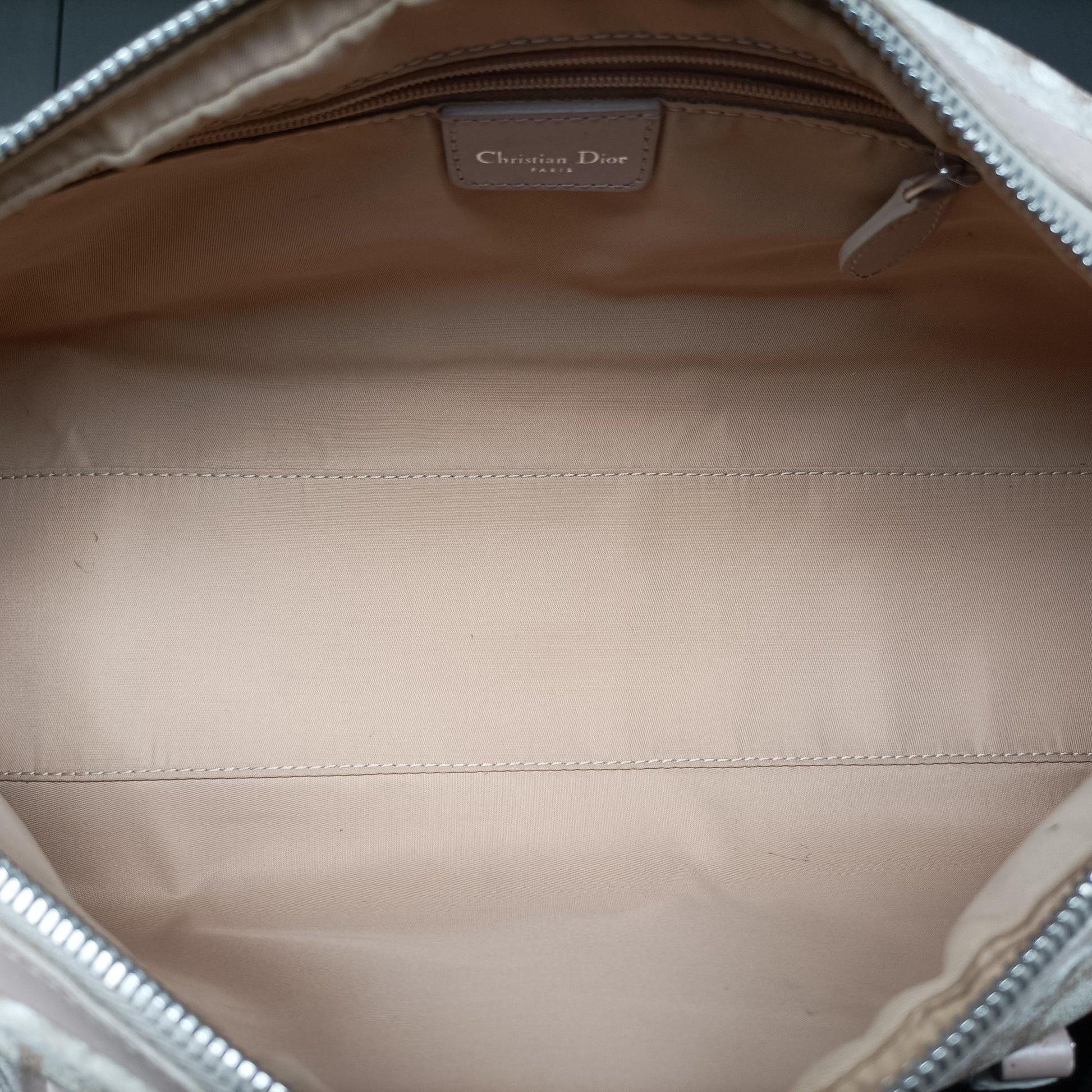 Romantic Trotter Beige x Pink PVC coated canvas x velour 03-BO-1025ロマンティックトロッター ベージュ×ピンク PVCコーティングキャンバスxベロア 03-BO-1025