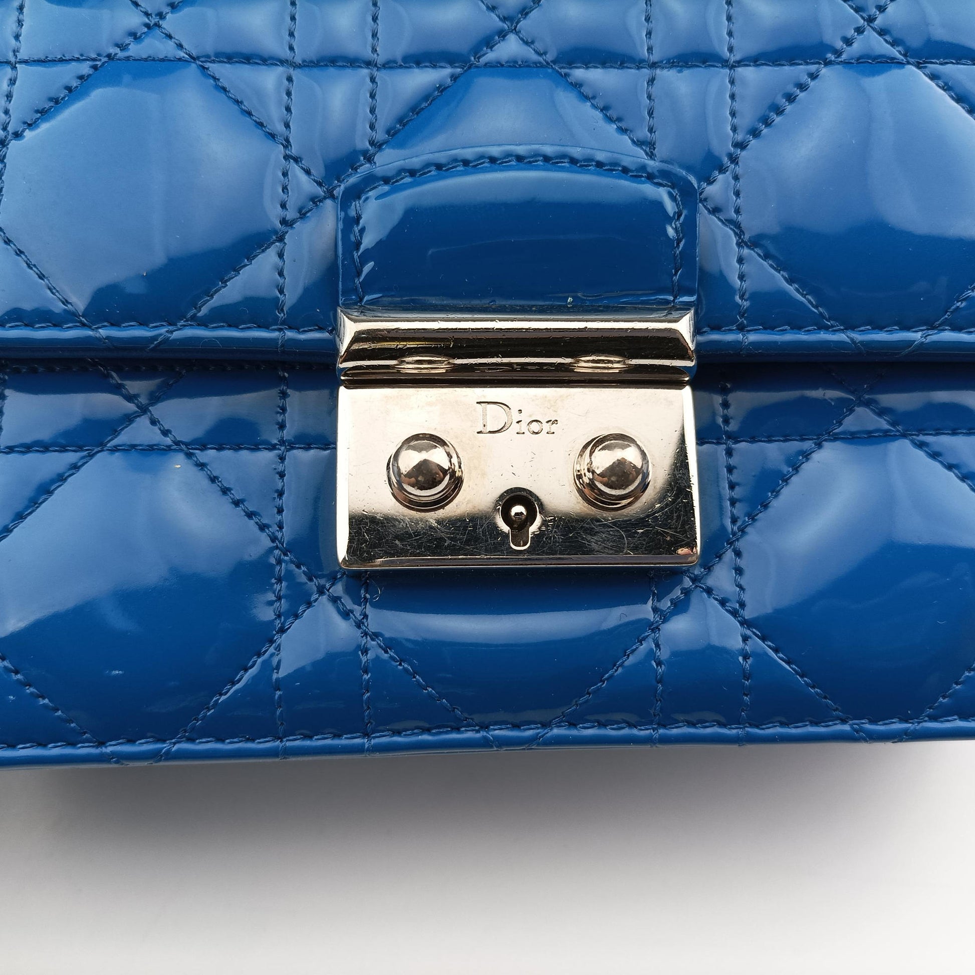 Cannage New Lock Blue Patent 12-MA-1115カナージュ ニューロック ブルー パテント 12-MA-1115