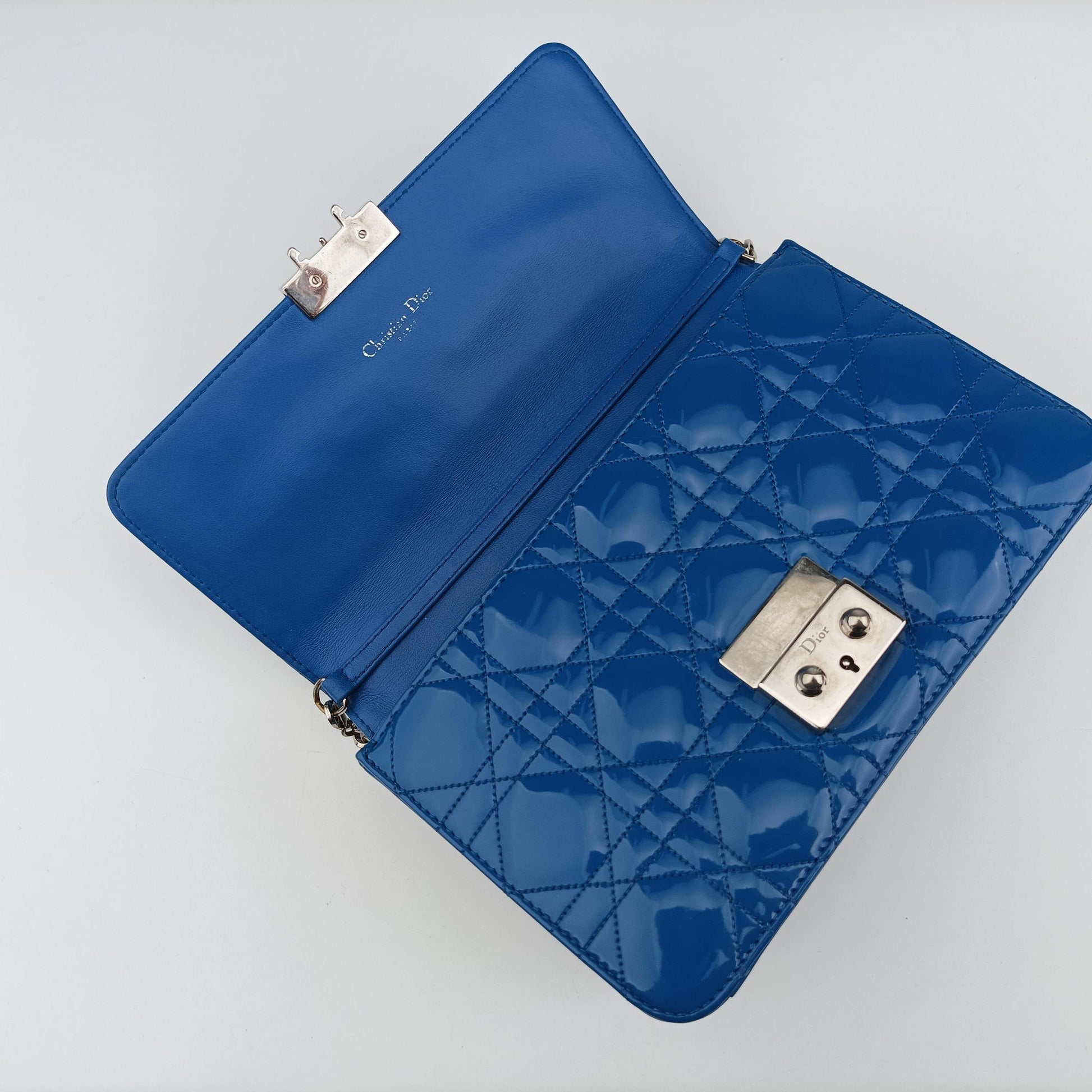 Cannage New Lock Blue Patent 12-MA-1115カナージュ ニューロック ブルー パテント 12-MA-1115