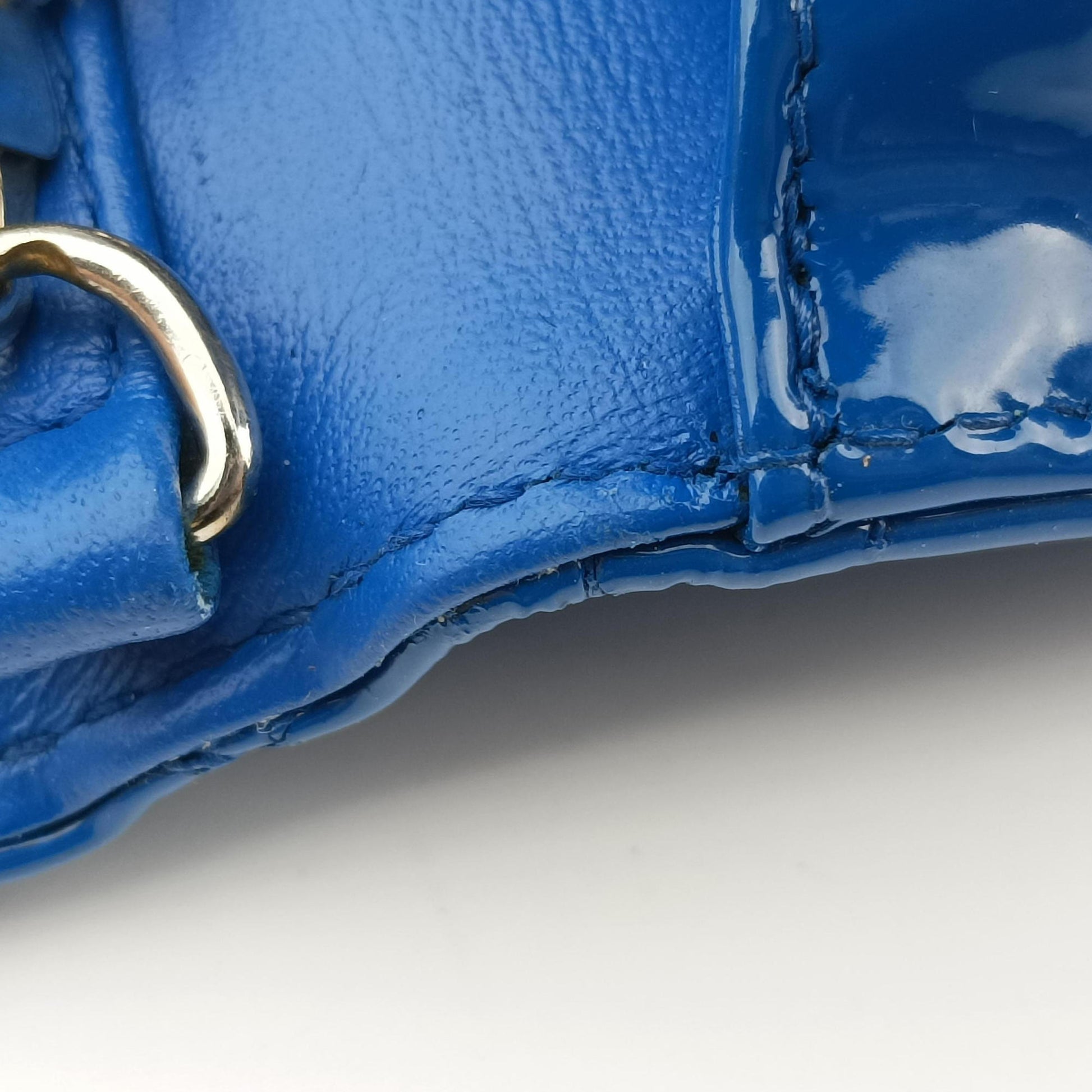 Cannage New Lock Blue Patent 12-MA-1115カナージュ ニューロック ブルー パテント 12-MA-1115