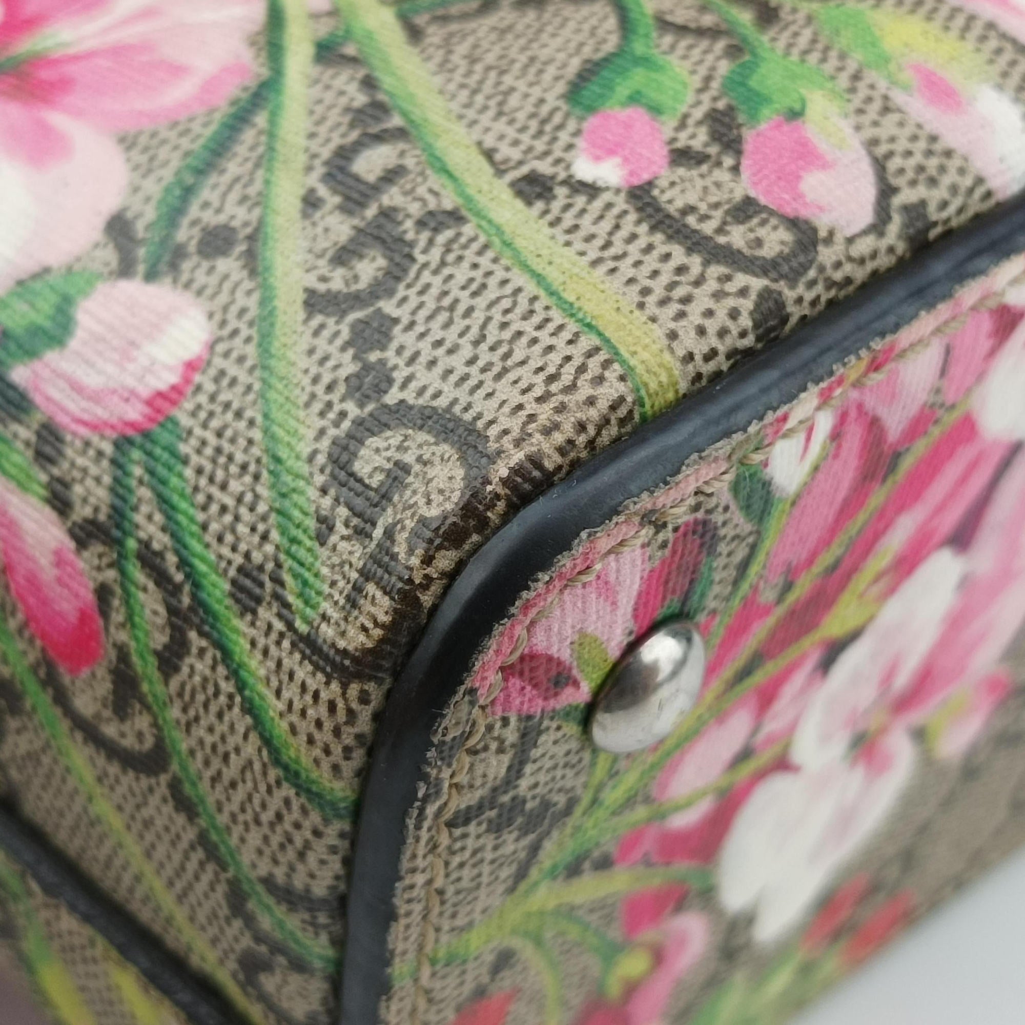 GG Blooms Multicolour PVC coated canvas 453177 B021210468GGブルームス マルチカラー PVCコーティングキャンバス 453177 B021210468