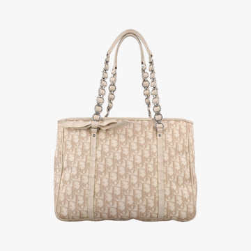 Diorissimo Romantique Beige PVC coated canvas ×Leather 02-BO-1026ディオリッシモロマンティック ベージュ PVCコーティングキャンバス×レザー 02-BO-1026